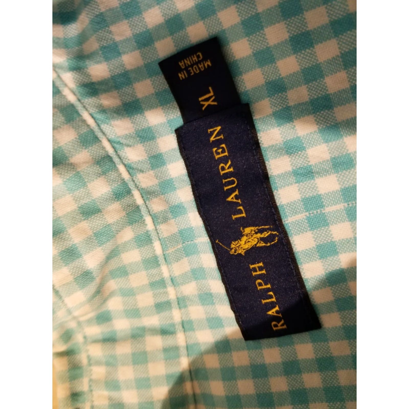 Polo Ralph Lauren VINTAGE Polo Ralph Lauren Shirt XL Blue Button-Up Cotton Mens Size 46R - 3 Thumbnail
