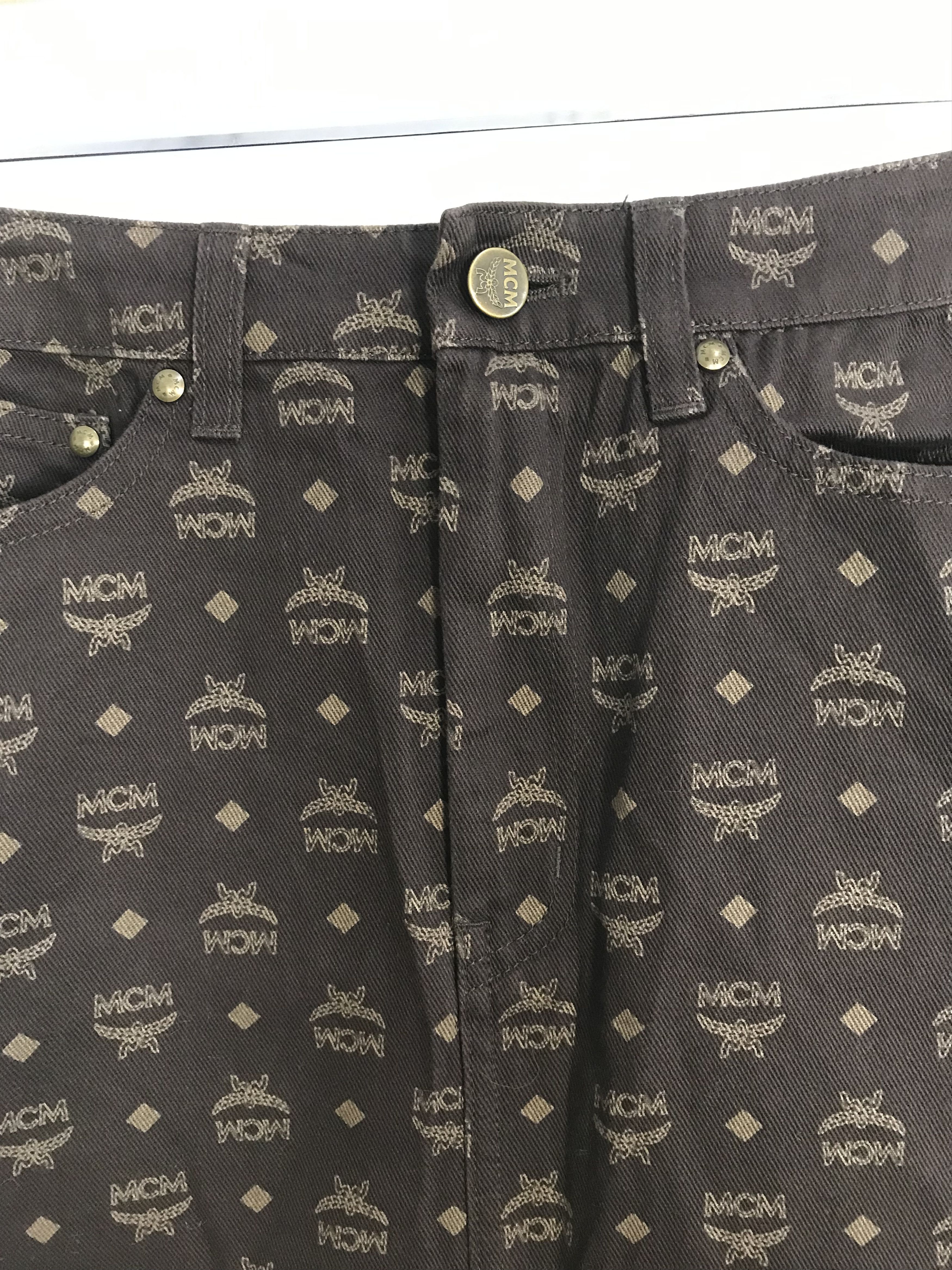 MCM MCM Nova Checked Monogram Skirt Denim Jeans Size 26" / US 2 / IT 38 - 5 Thumbnail
