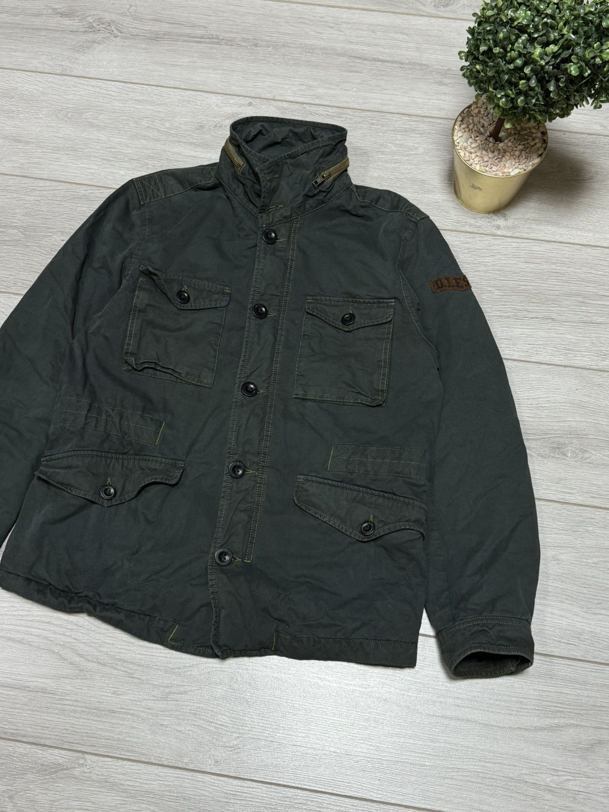 Diesel Diesel military zip buttons jacket washed Size US L / EU 52-54 / 3 - 4 Thumbnail