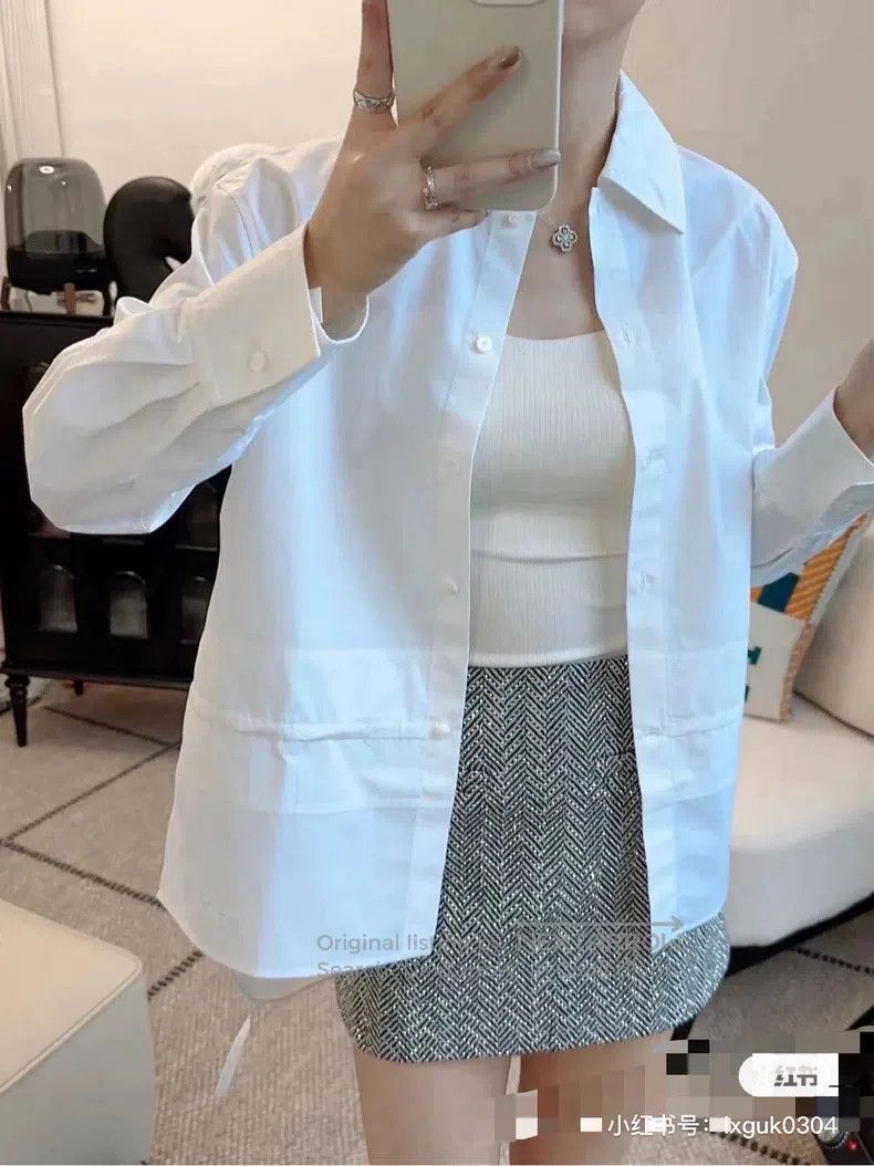 Hermes Hermes Design white waist-tie shirt Size XS / US 0-2 / IT 36-38 - 6 Thumbnail