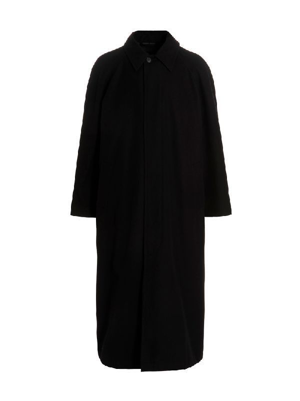 Balenciaga o1w1db11225 Raglan Carcoat in Black Size US L / EU 52-54 / 3 - 2 Thumbnail
