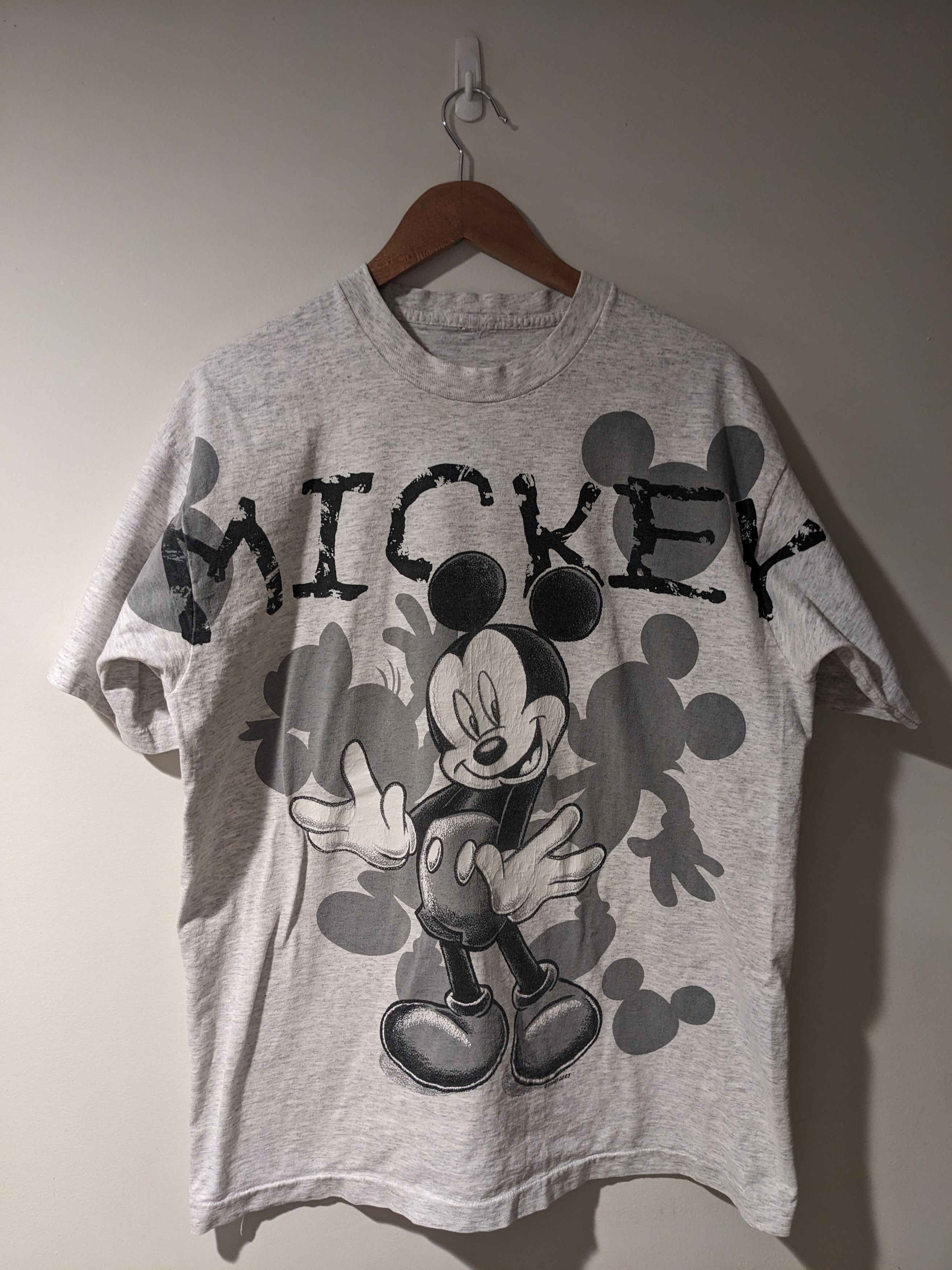 Disney × Vintage Vintage 90s Mickey Mouse All Over Print Disney Store T-Shirt Size US L / EU 52-54 / 3 - 1 Thumbnail