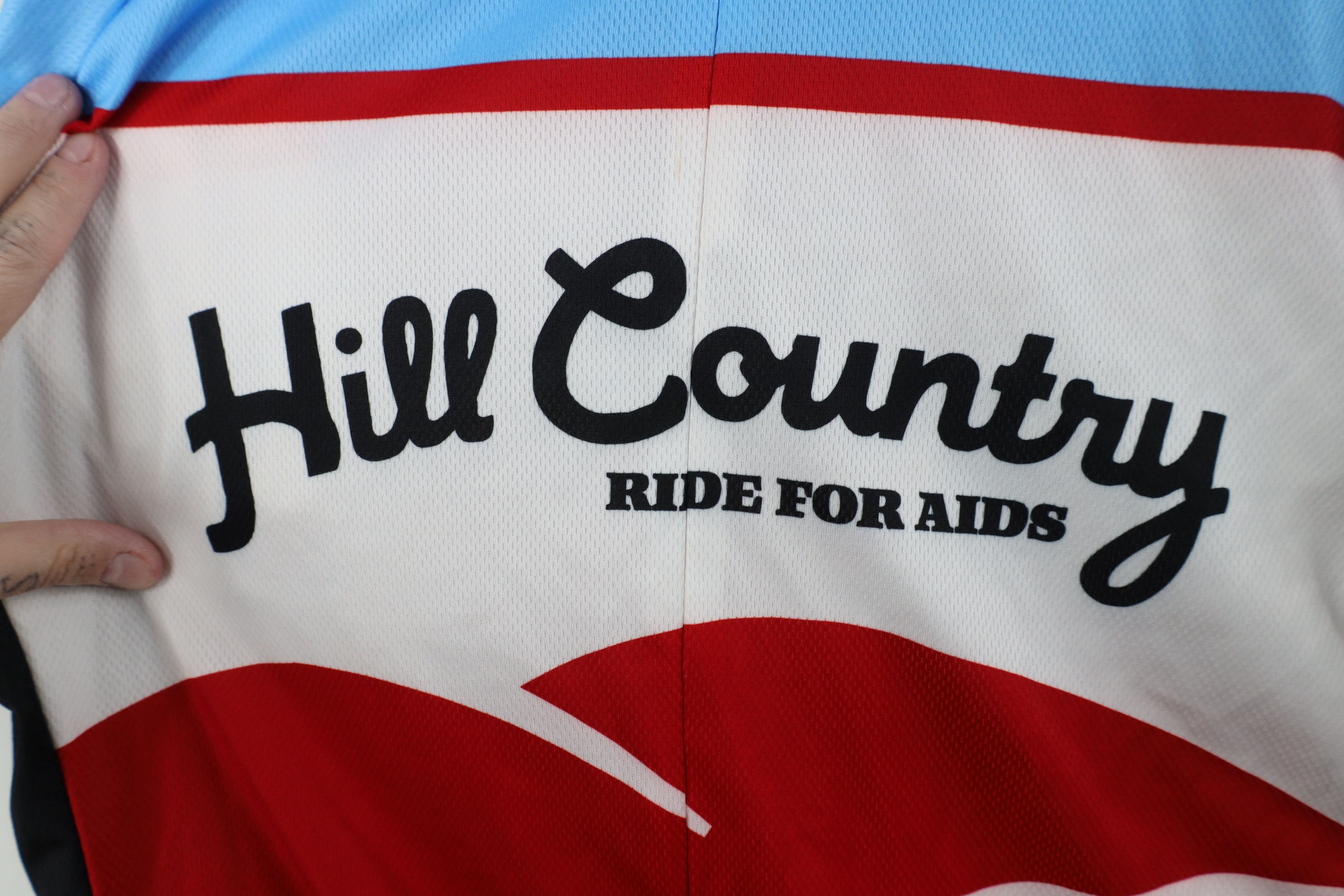 Vintage Voler Hill Country Ride for Aids Bicycle Cycling Jersey USA Size US L / EU 52-54 / 3 - 4 Thumbnail