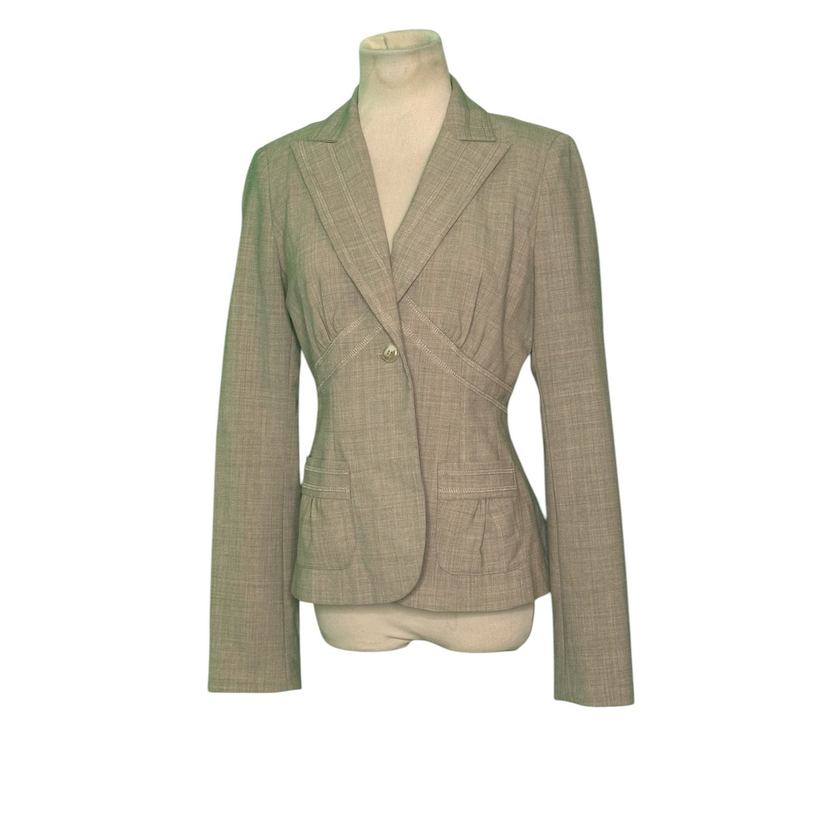 Laundry by Shelli Segal Laundry by Shelly Segal beige one button blazer size 6 Size M / US 6-8 / IT 42-44 - 11 Thumbnail