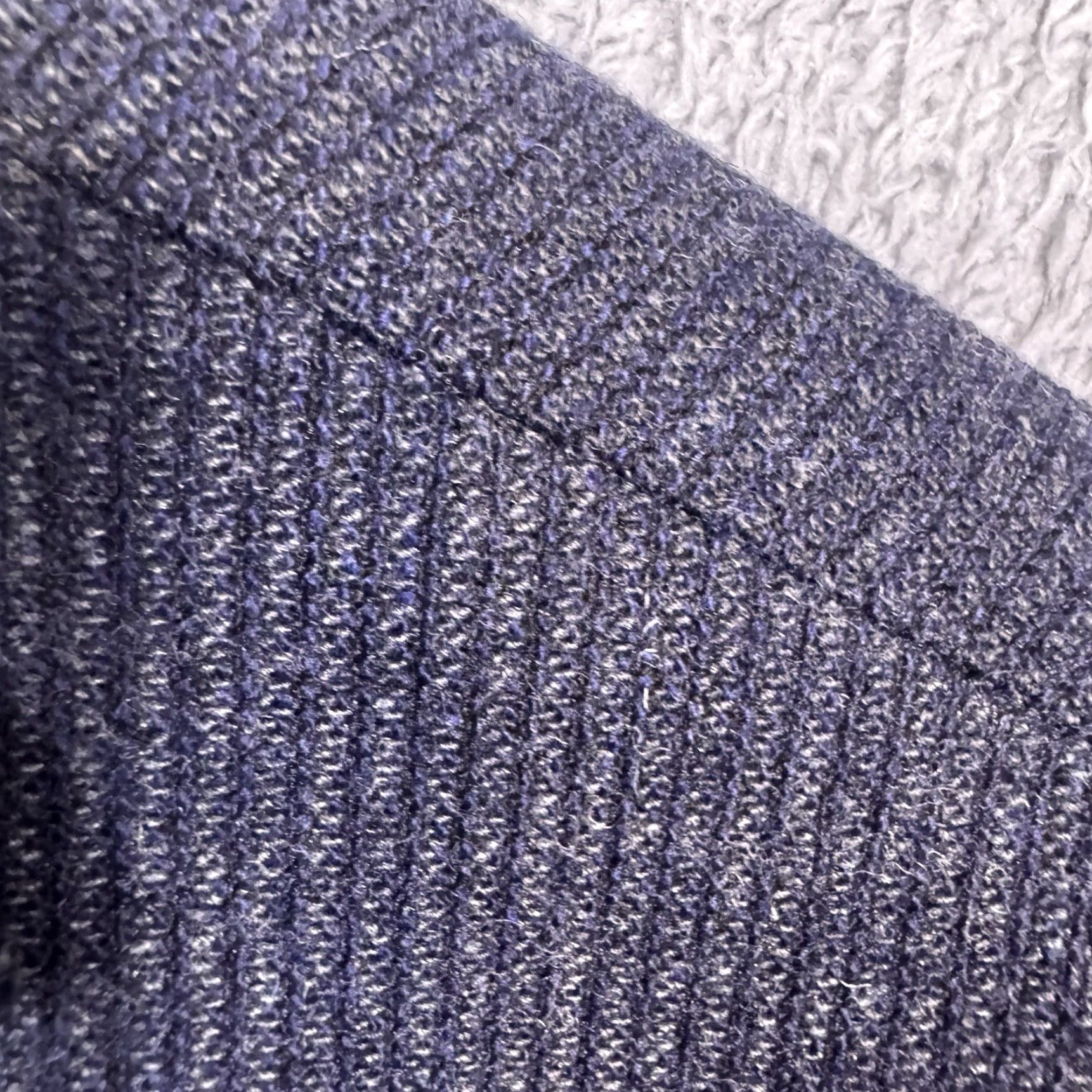 Vintage 34 Heritage Sport Coat Mens 44 Blazer Wool Knit Unstructured Single-Breasted Notch Blue Stem City Preppy Size 44R - 5 Thumbnail