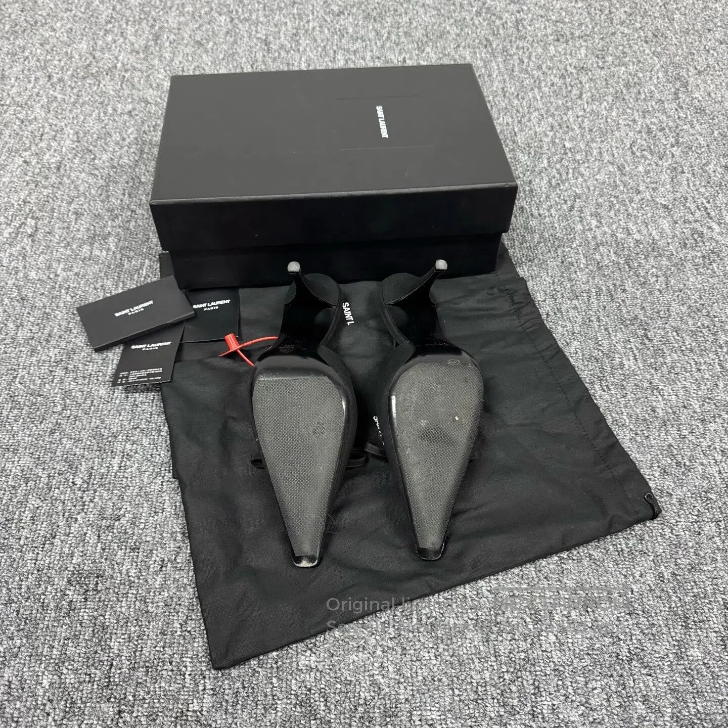 Saint Laurent Paris Saint Laurent Paris Black pointed water diamond buckle hig Size US 8.5 / IT 38.5 - 5 Thumbnail