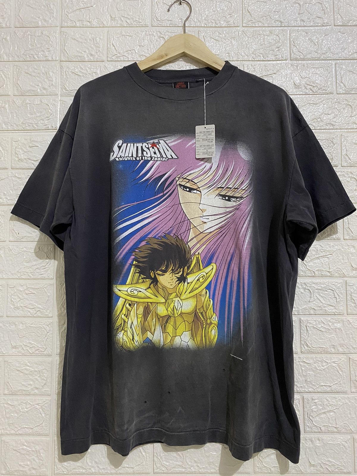 image of Saint Mxxxxxx Saint Michael Readymade Saint Seiya Tshirt in Black, Men's (Size XL)