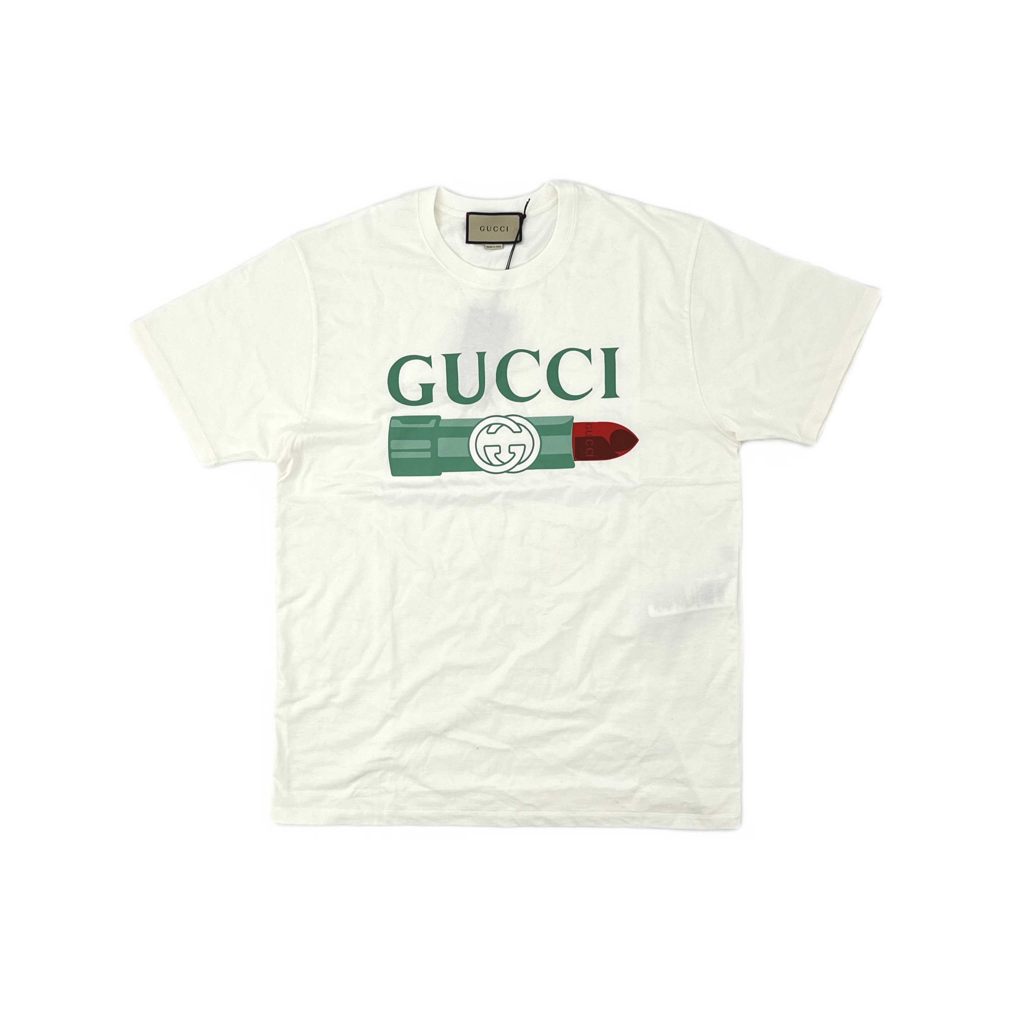 Gucci Gucci Lipstick Logo T-Shirt Size L Size US L / EU 52-54 / 3 - 1 Thumbnail