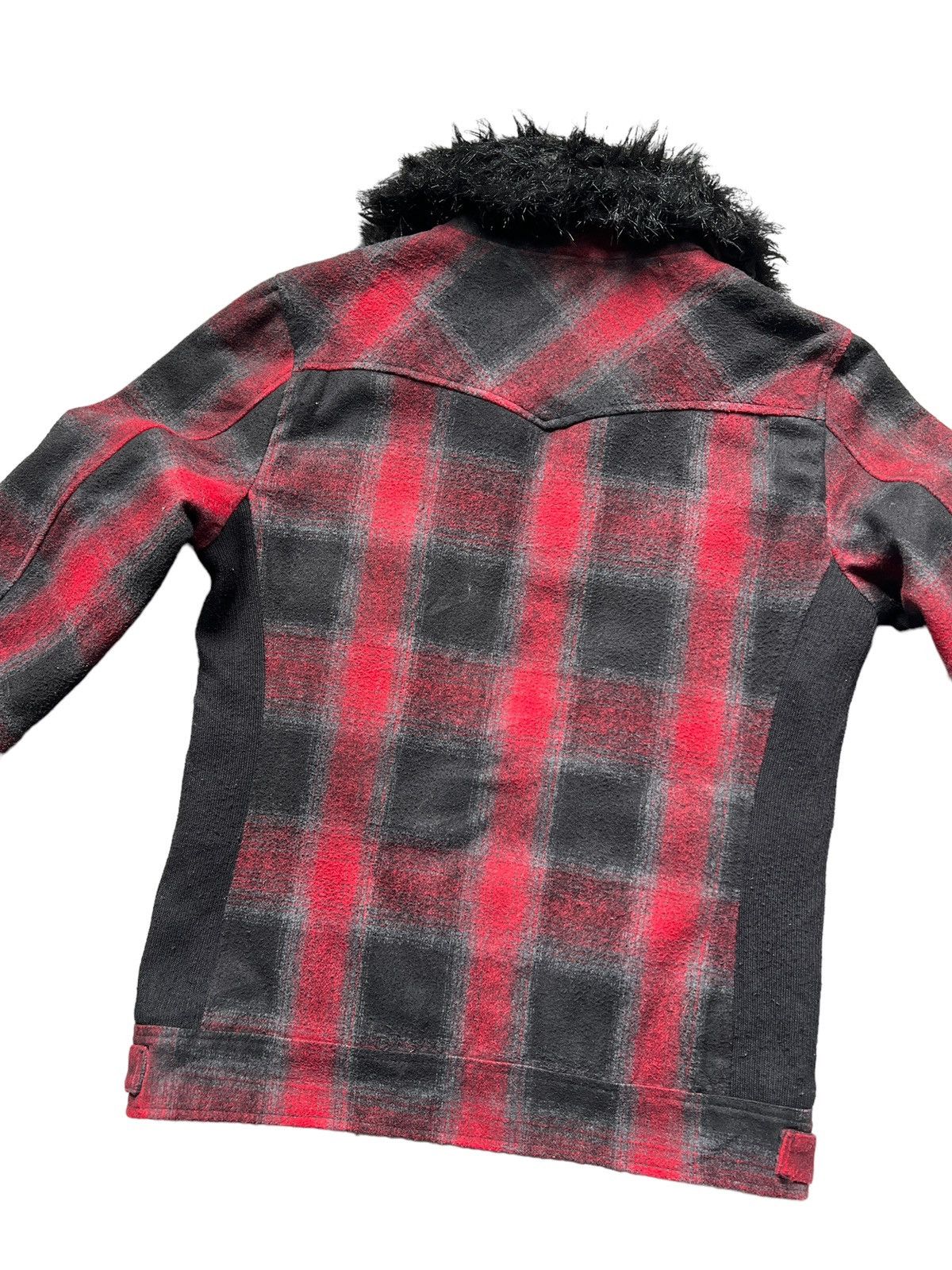 In The Attic In The Attic Tartan Fur Punk Jacket Size US M / EU 48-50 / 2 - 8 Thumbnail