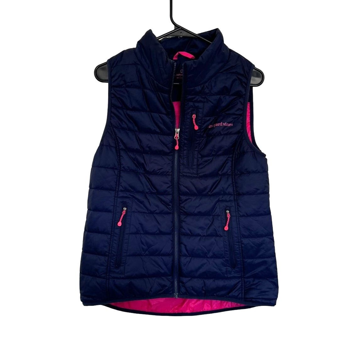 Vineyard Vines Vineyard Vines Mountain Weekend Puffer Vest Navy Pink Small Size S / US 4 / IT 40 - 1 Thumbnail