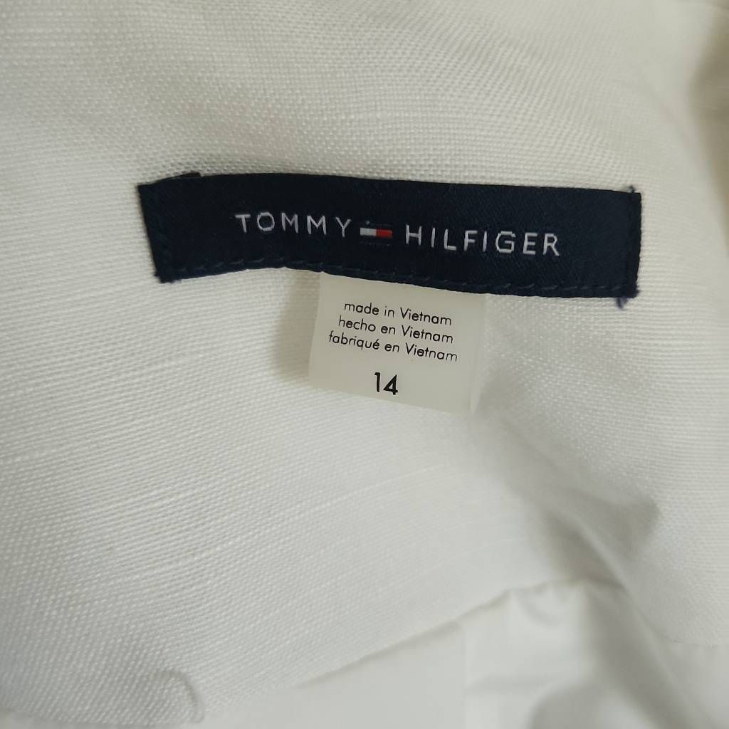 Tommy Hilfiger Tommy Hilfiger Ladies Size 14 Linen Slub One Button Blazer Size XL / US 12-14 / IT 48-50 - 6 Thumbnail