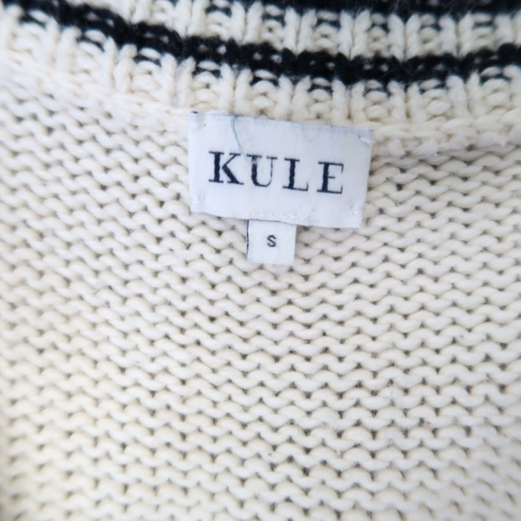 KULE Kule Dakota Intarsia Sweater Vest Cream Black S Vest Women V-Neck Geometric Knit Cotton Nylon Wool Sleeveless Casual Fall Winter Spring Mens Womens? Size S / US 4 / IT 40 - 6 Thumbnail