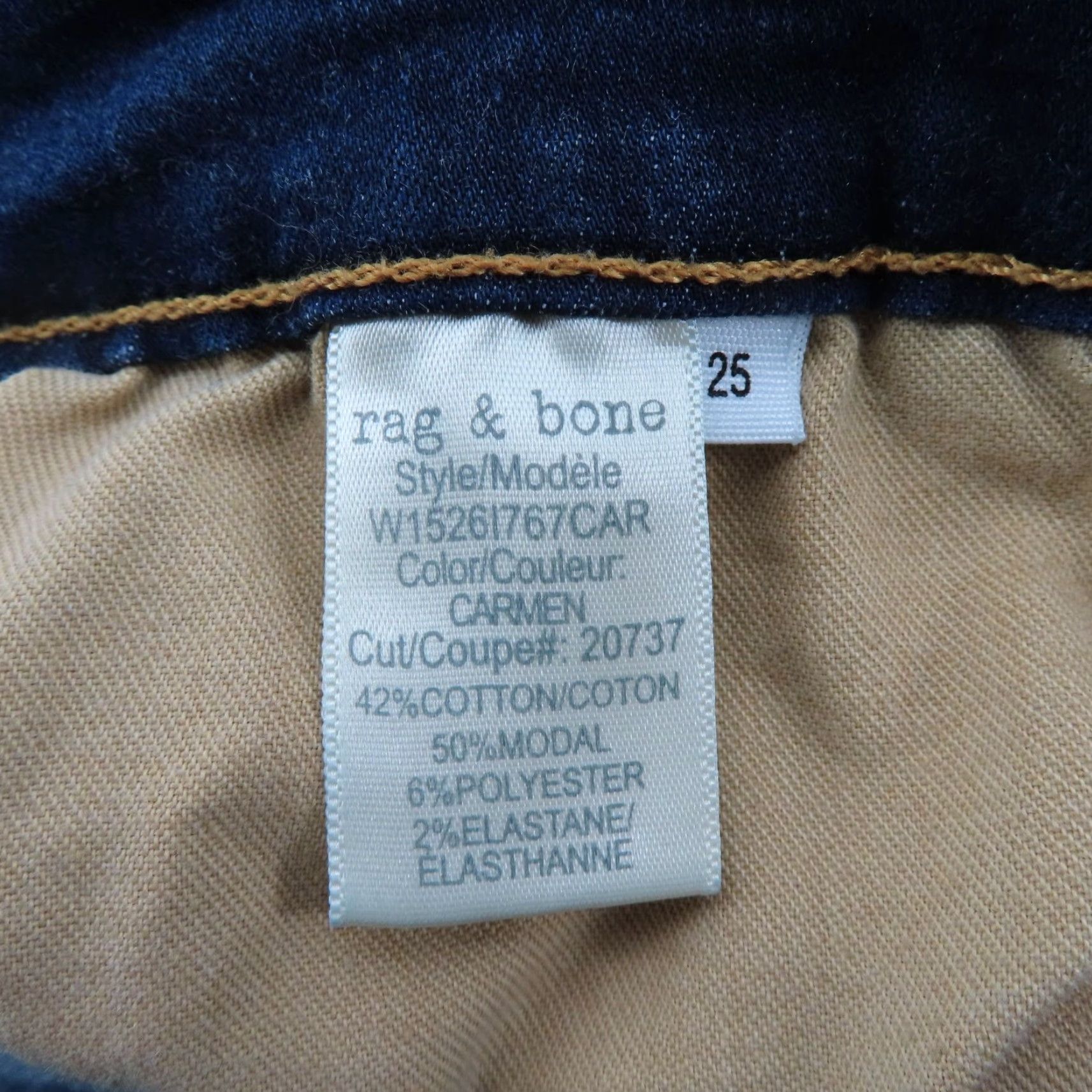 Rag & Bone rag & bone Jeans Womens 25 Cate Mid Rise Ankle Skinny Dark Wash Blue Denim Pants Jeans Size 42" / US 20 - 7 Thumbnail