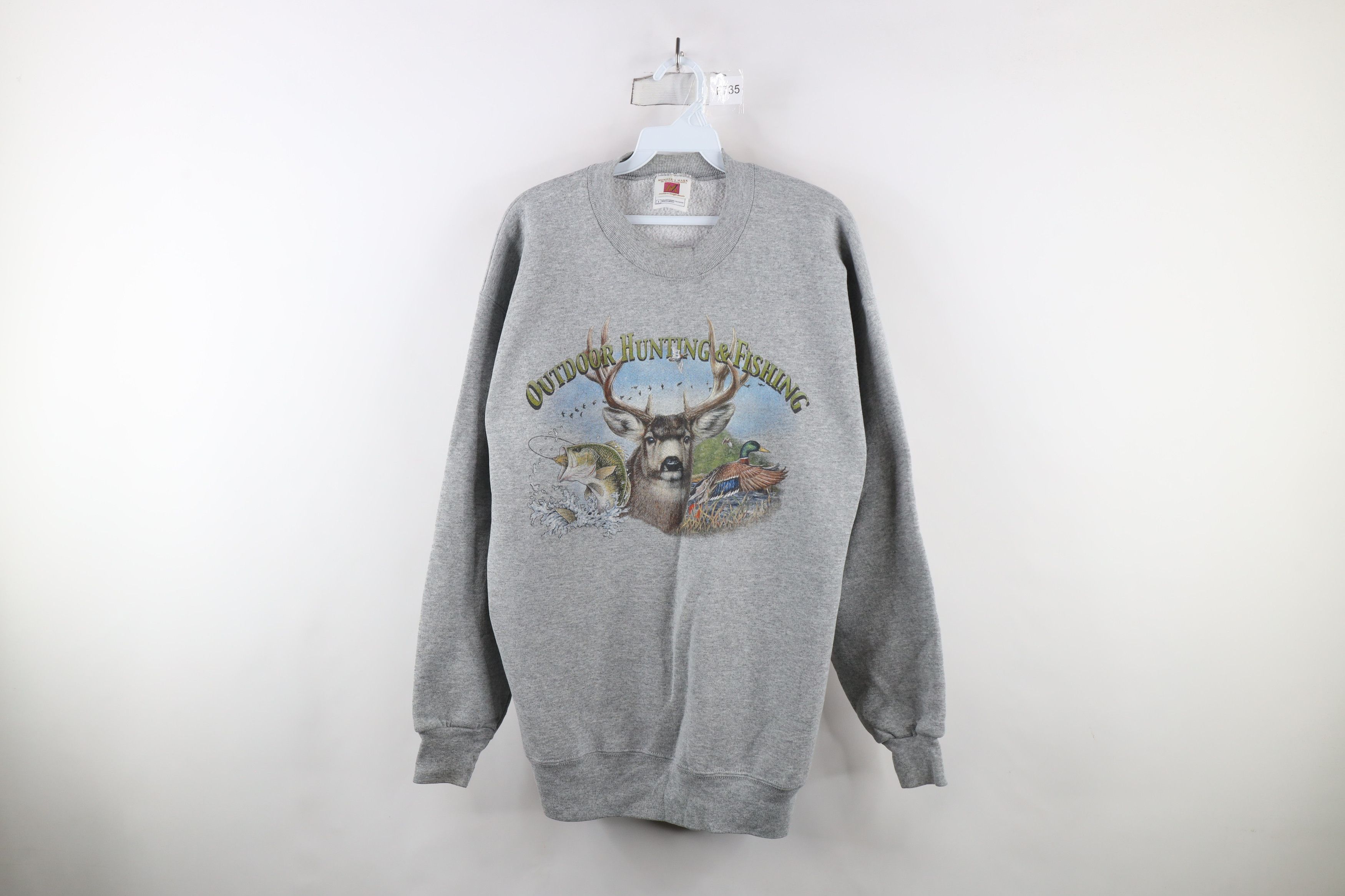 Vintage Vintage 90s Streetwear Nature Hunting Fishing Sweatshirt Size US L / EU 52-54 / 3 - 1 Thumbnail