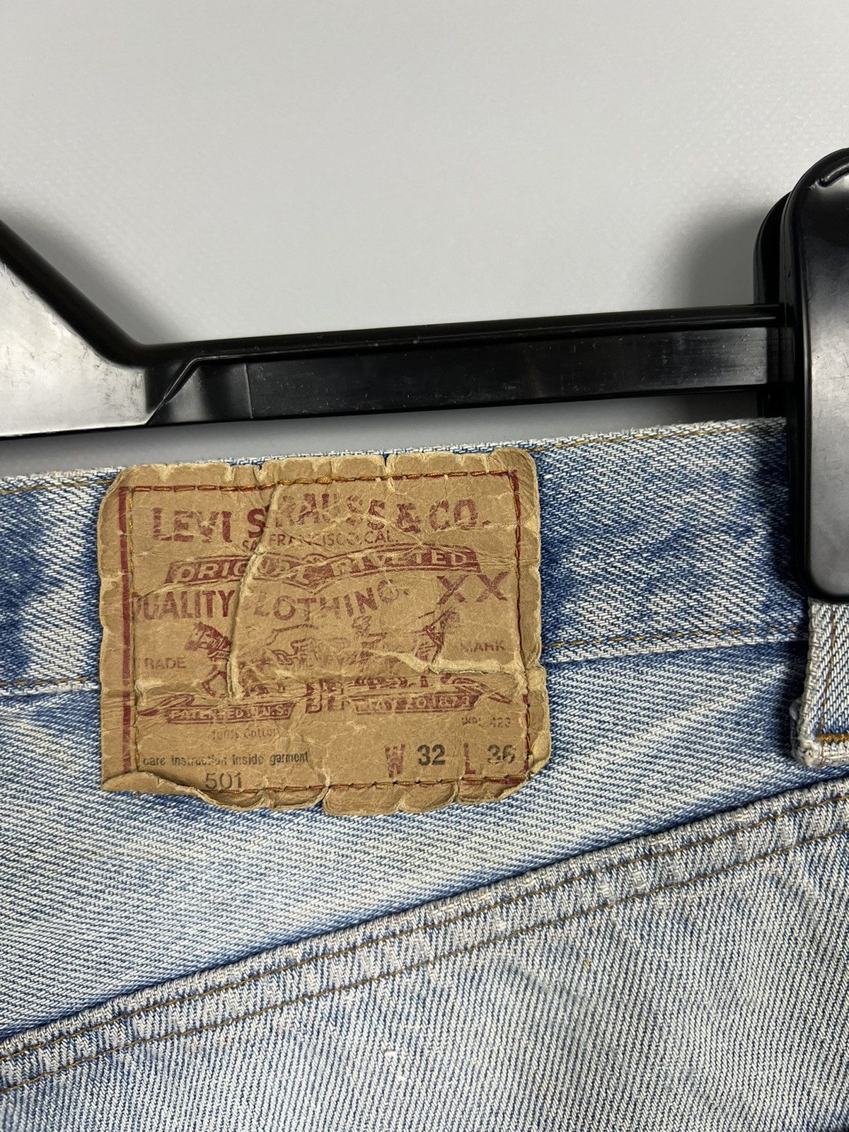 Levi's Vintage patchwork levi's 501 made in France 🇫🇷 denim shorts Size 27" / US 4 / IT 40 - 4 Thumbnail