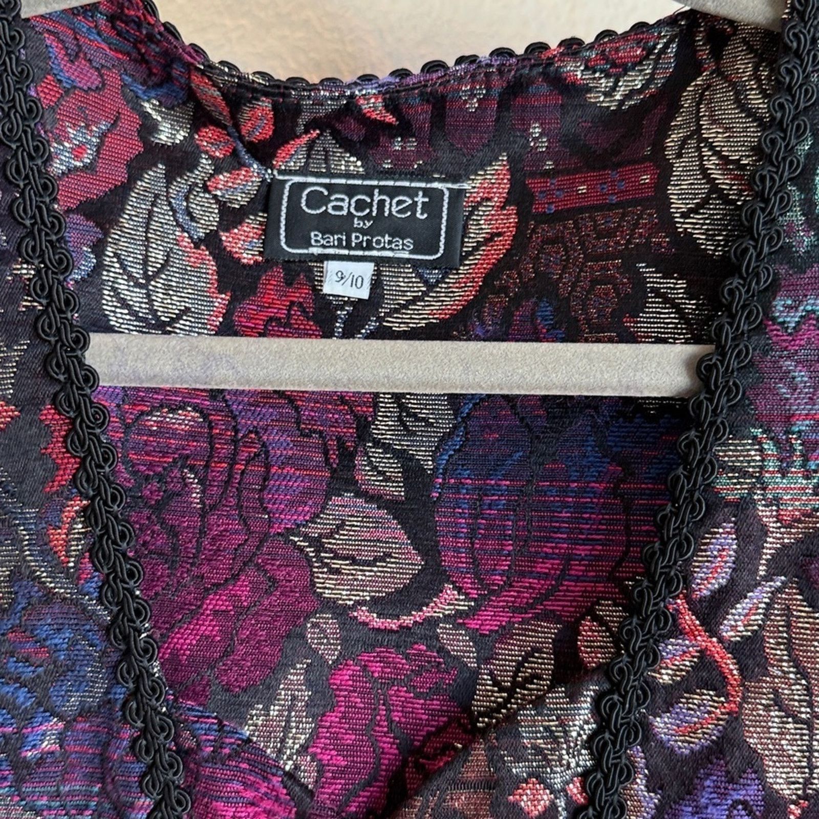 Other Cachet Women's Blazer with Multicolor Floral Design metallic Size M / US 6-8 / IT 42-44 - 5 Thumbnail