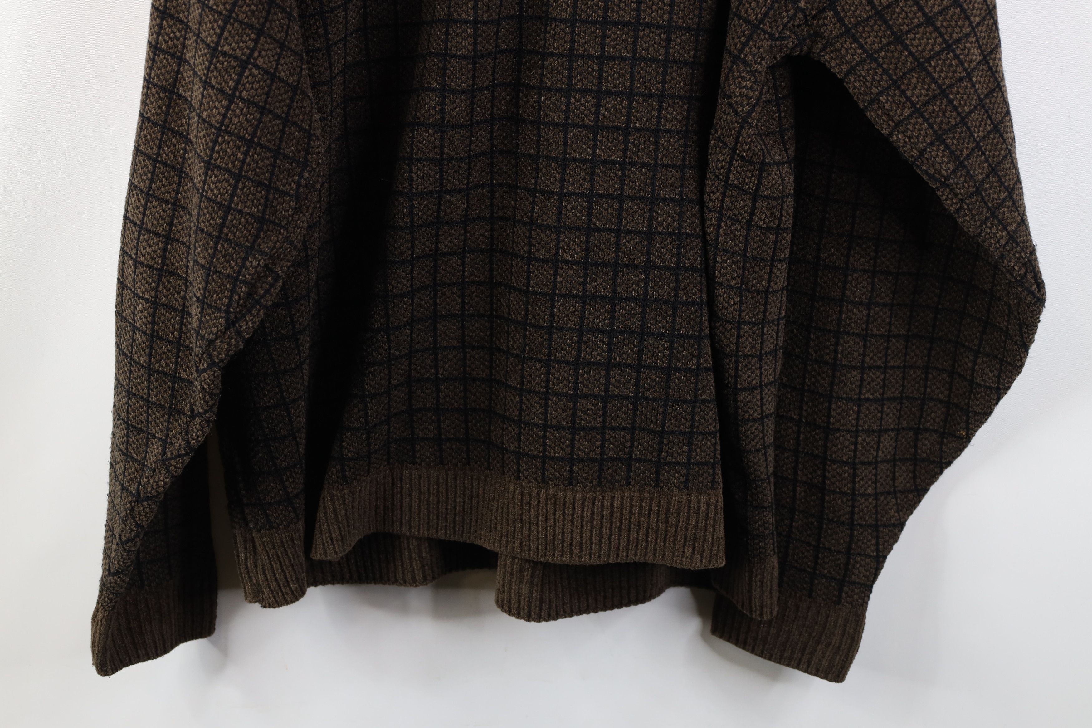 Vintage Vintage 90s Streetwear Fleece Crewneck Sweater Brown Plaid Size US L / EU 52-54 / 3 - 9 Thumbnail