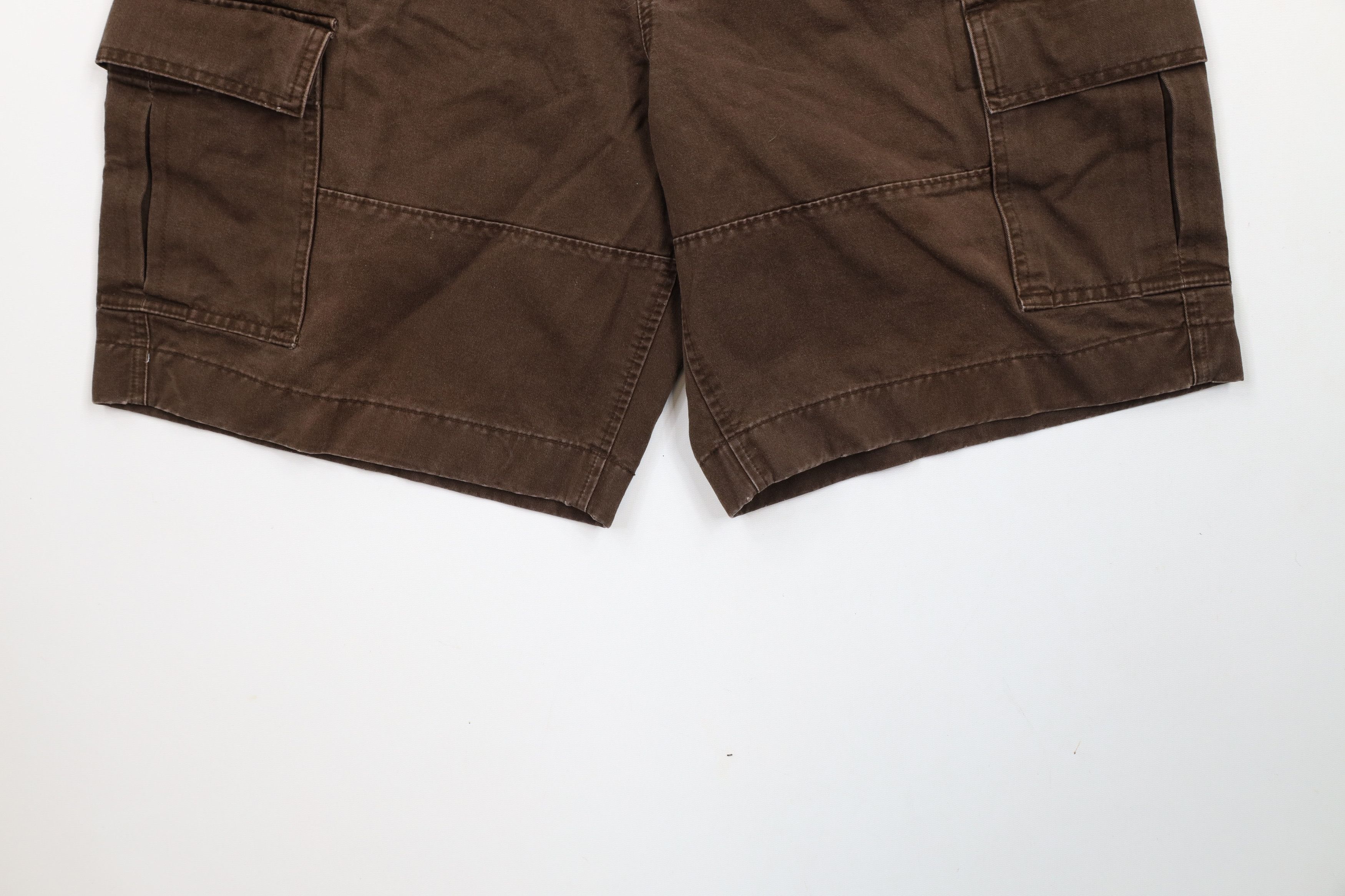 Gap × Vintage Vintage Gap Above Knee Heavyweight Cargo Shorts Brown Cotton Size US 36 / EU 52 - 4 Thumbnail