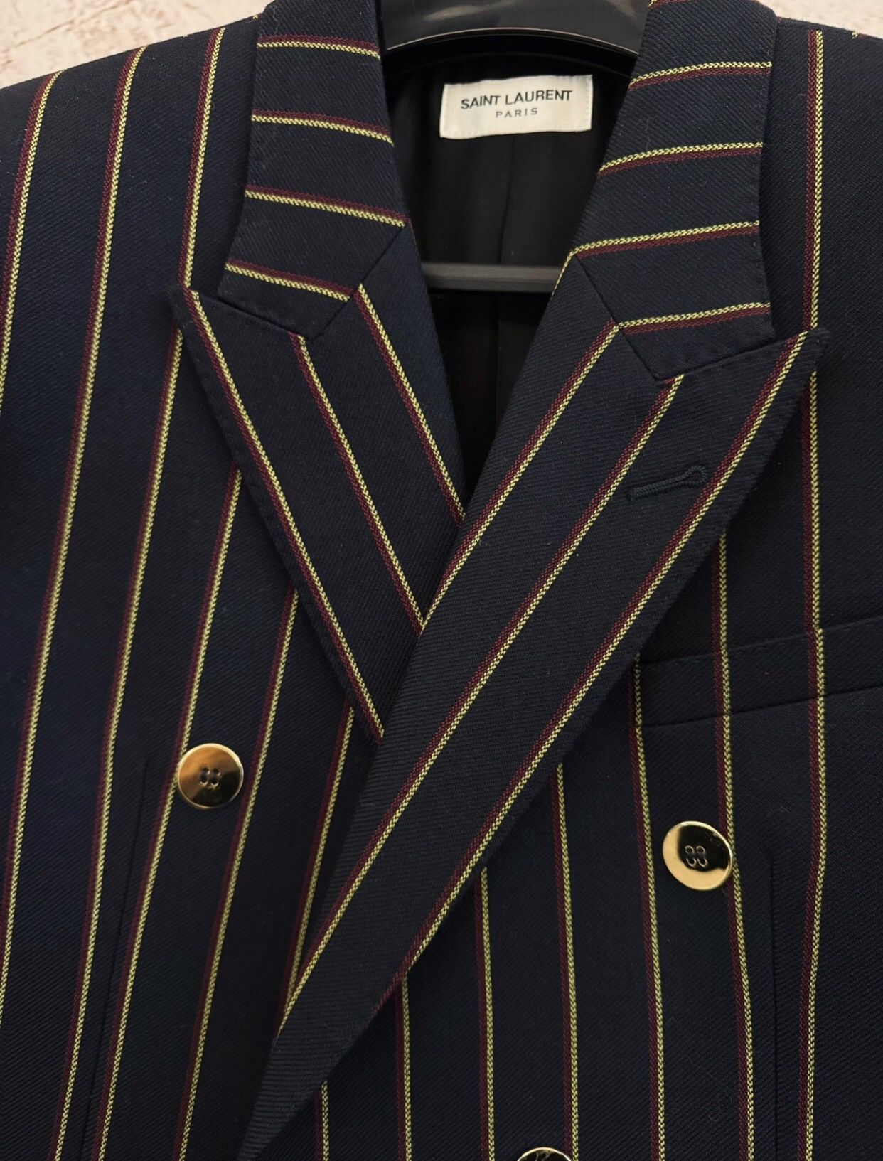 Saint Laurent Paris × Yves Saint Laurent Saint Laurent SLP striped double breasted suit2412-Nextarrow Size XS / US 0-2 / IT 36-38 - 4 Thumbnail