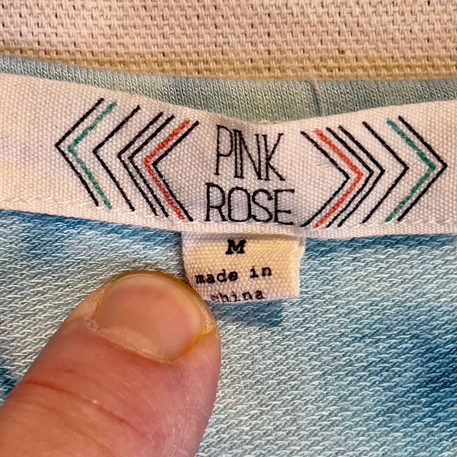 Other Pink Rose Blue Tye Dye Wavy Hem Long Sleeve Shirt Woman's M Size M / US 6-8 / IT 42-44 - 2 Thumbnail