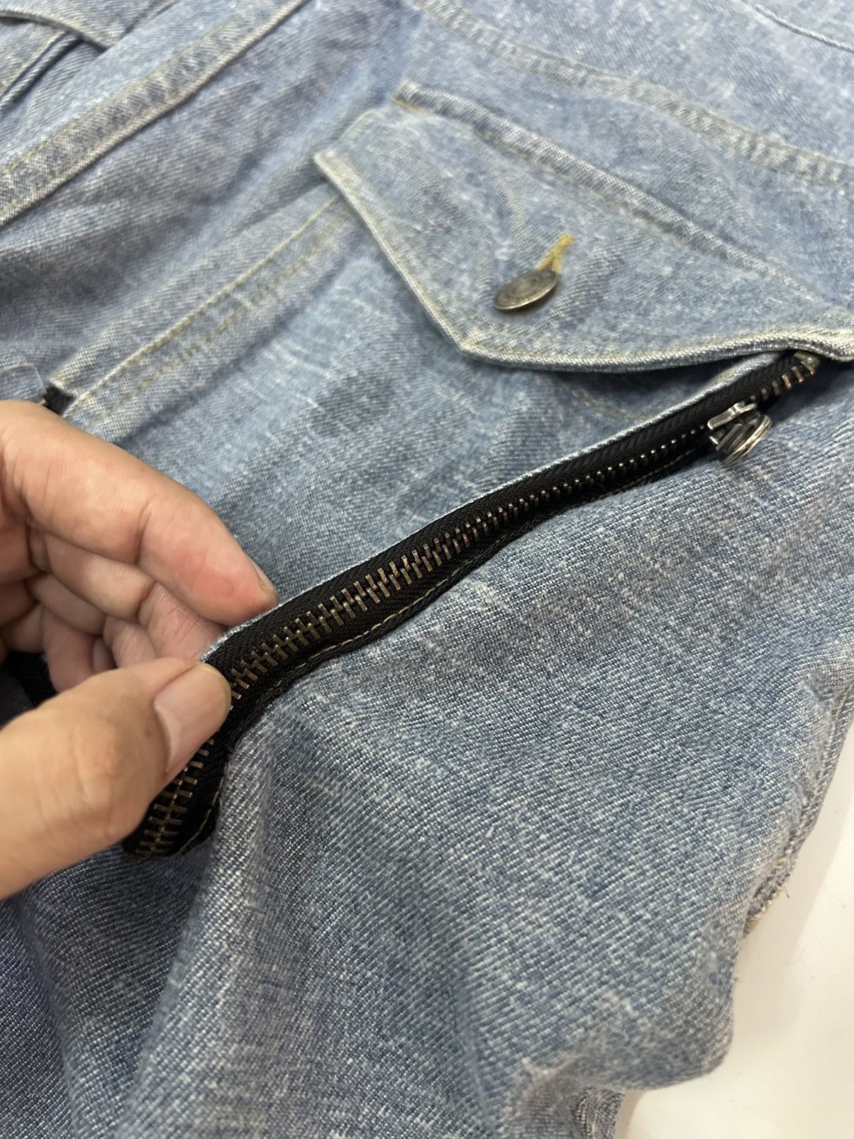 Japanese Brand × PPFM × Vintage Vintage PPFM Japanese Denim Twisted-Leg Utility Jeans Size US 34 / EU 50 - 18 Thumbnail