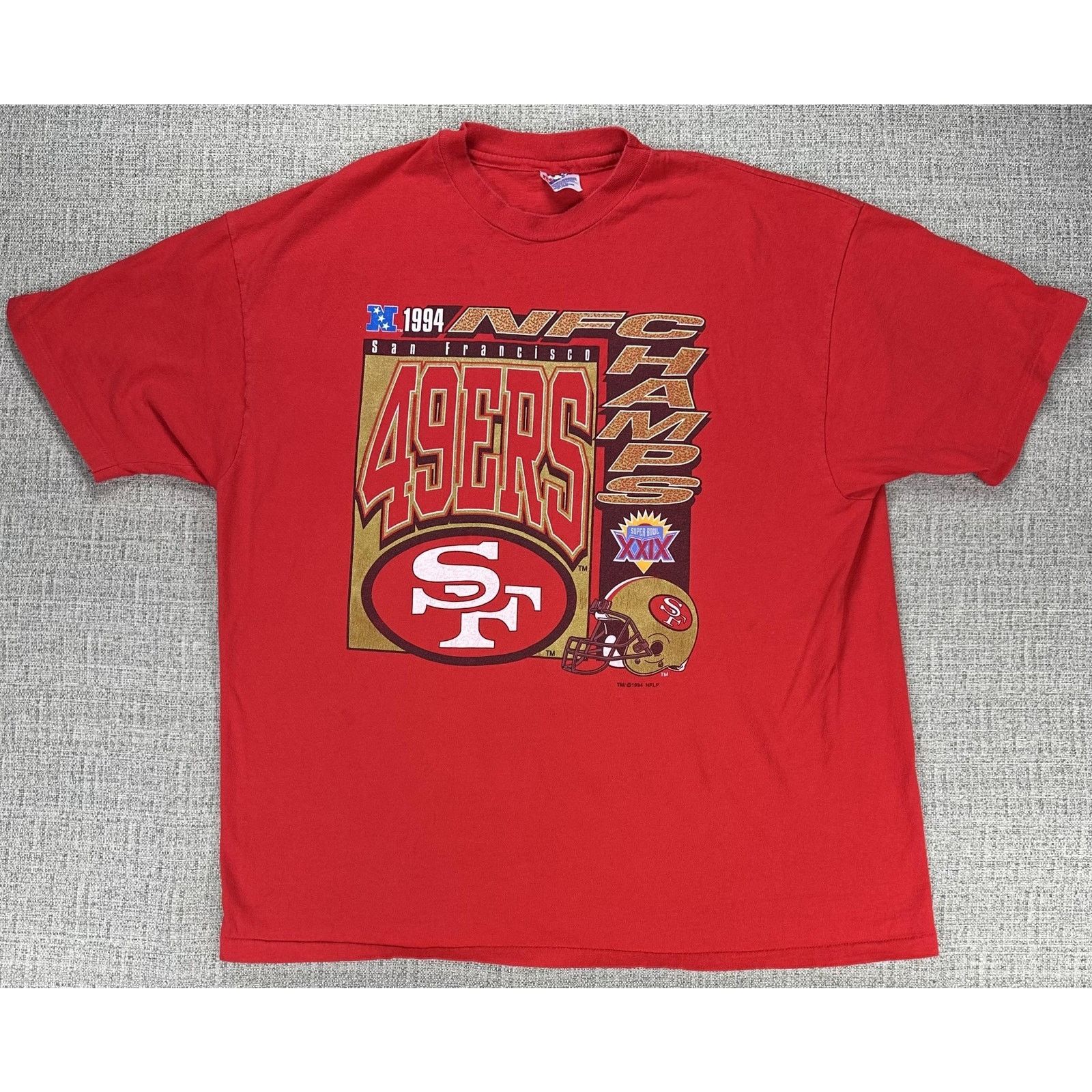 Hanes Vintage San Francisco 49ers Shirt Mens 2XL Red Hanes 1994 Size US XXL / EU 58 / 5 - 1 Thumbnail