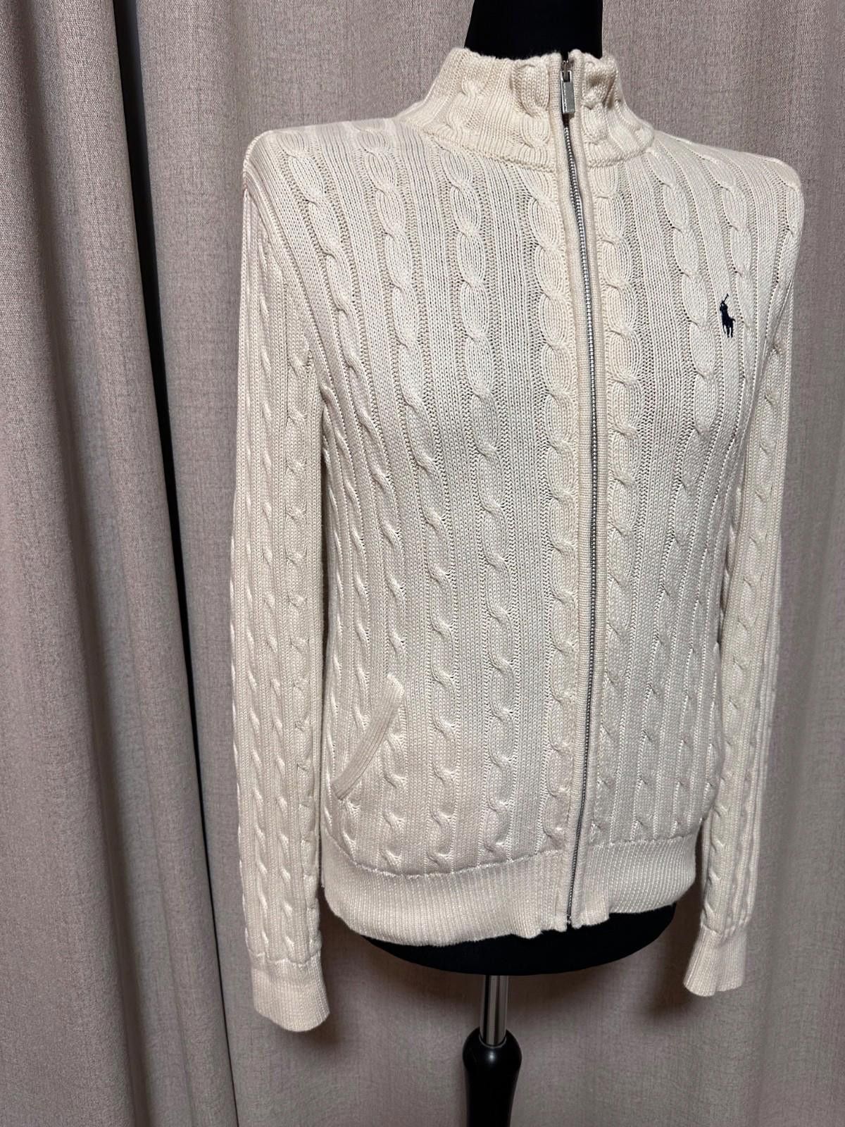 Polo Ralph Lauren Polo Ralph Lauren Cotton Cable Full Zip Andover Cream Sz XL Size US XL / EU 56 / 4 - 3 Thumbnail