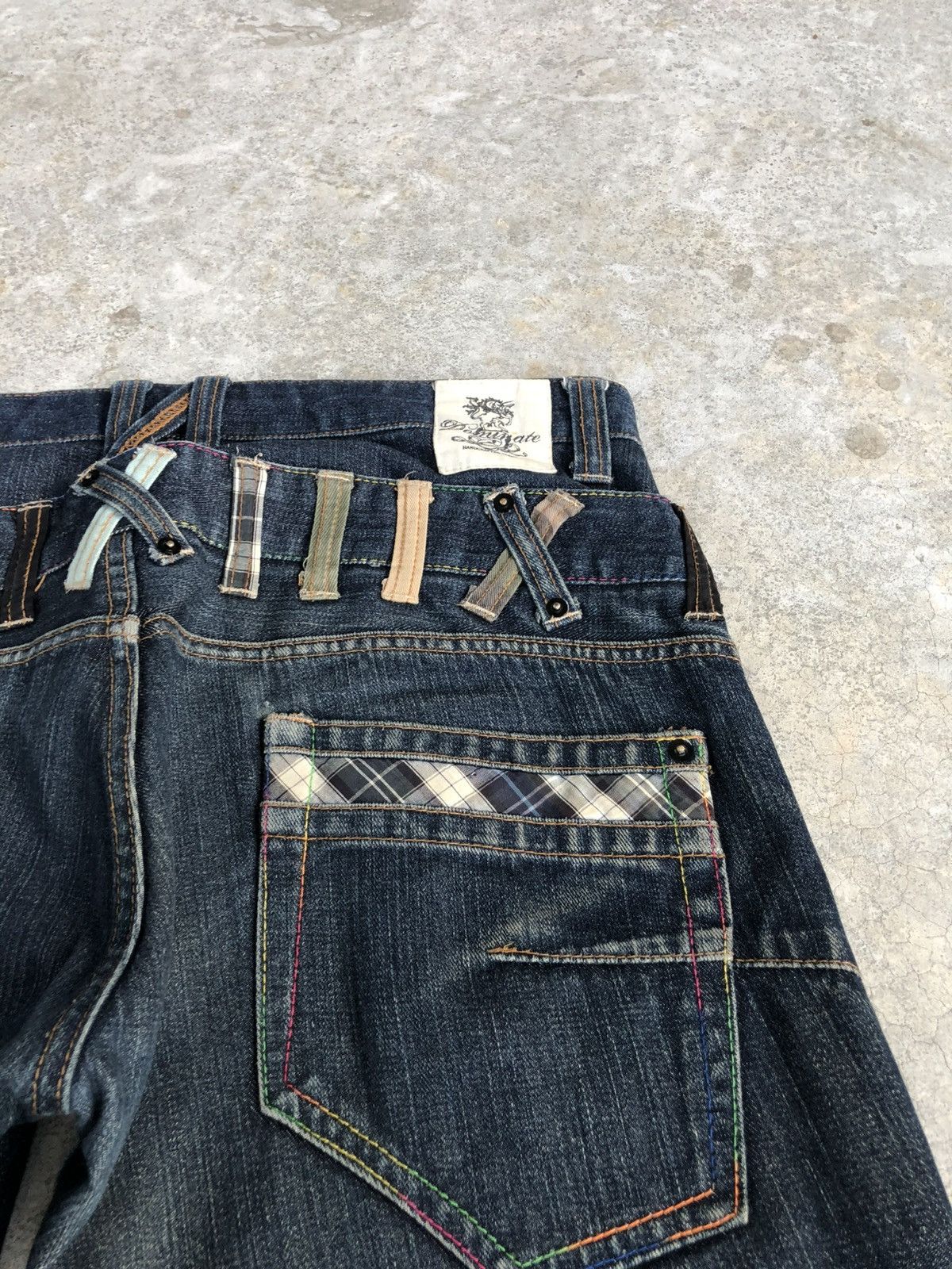 Hysteric Glamour Dominate Handcrafted Double Waist Distressed Jeans Size US 33 - 17 Thumbnail