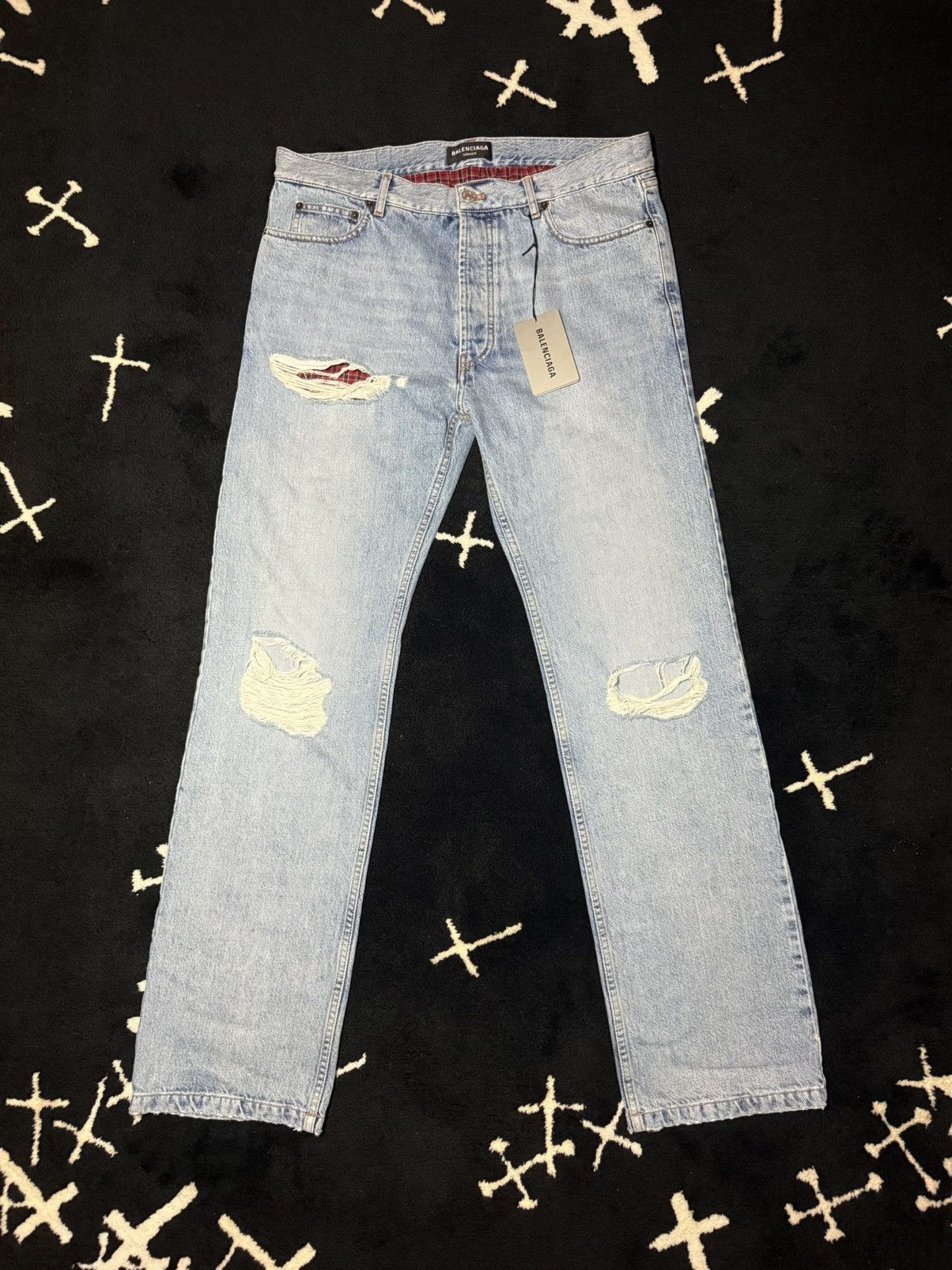 Balenciaga BALENCIAGA JEANS SS21 DESTROYED BOXER DENIM | Grailed