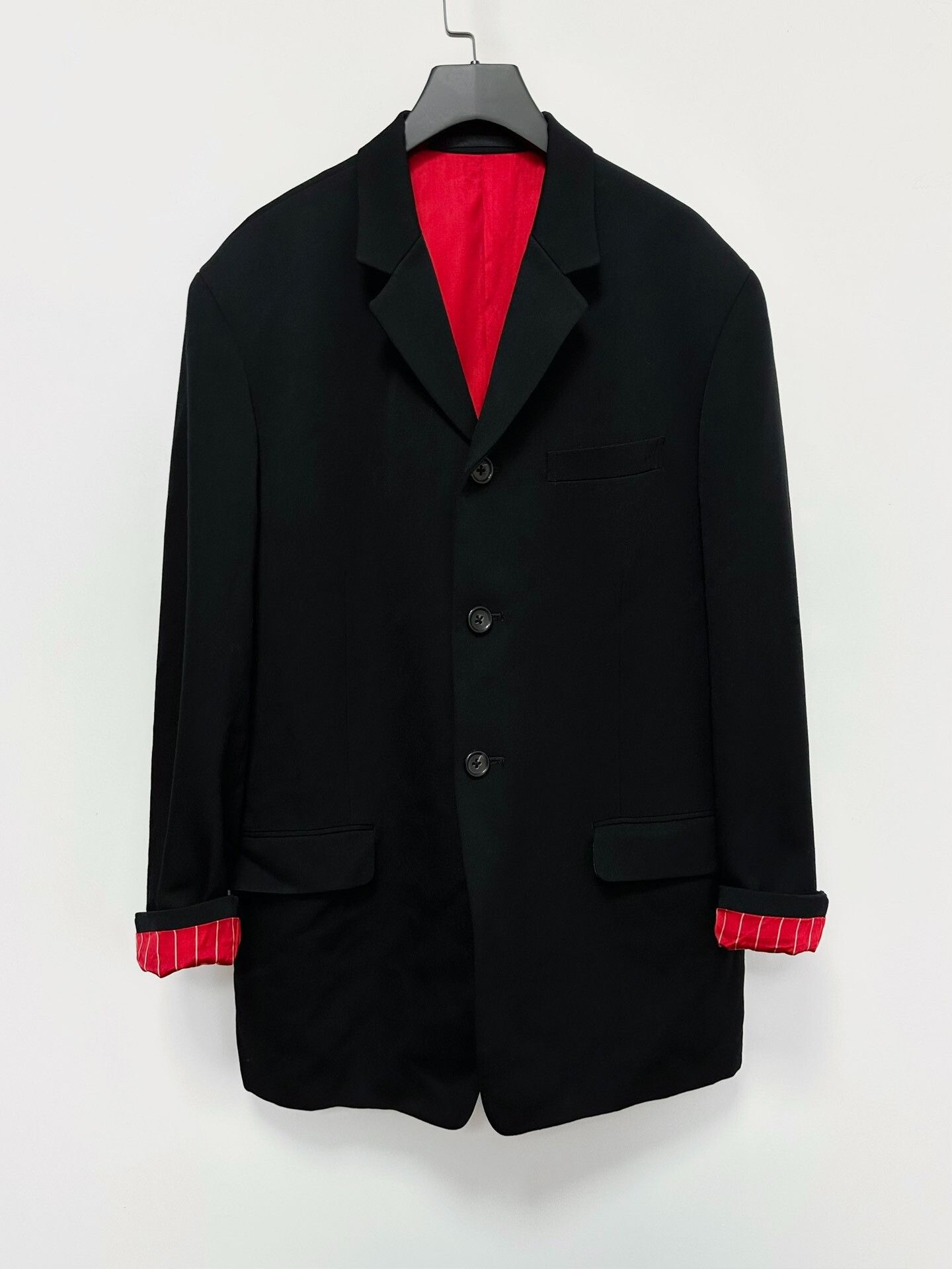 Y's for Men black wool and silk reversible coat Size US M / EU 48-50 / 2 - 1 Thumbnail