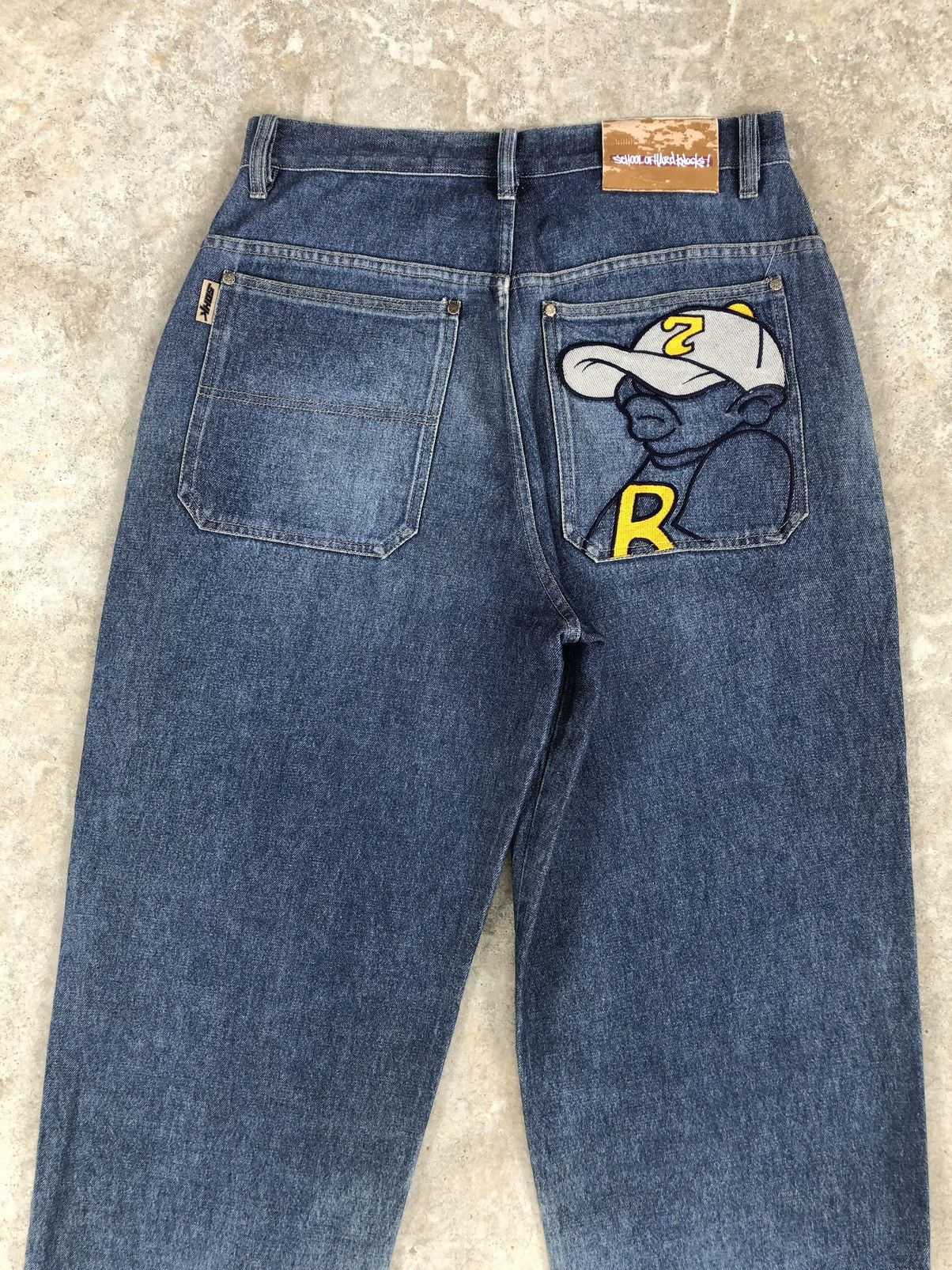 Vintage Sohk Embroidered Jeans Baggy Jeans Hip Hop Distressed Jeans Size US 34 / EU 50 - 8 Thumbnail