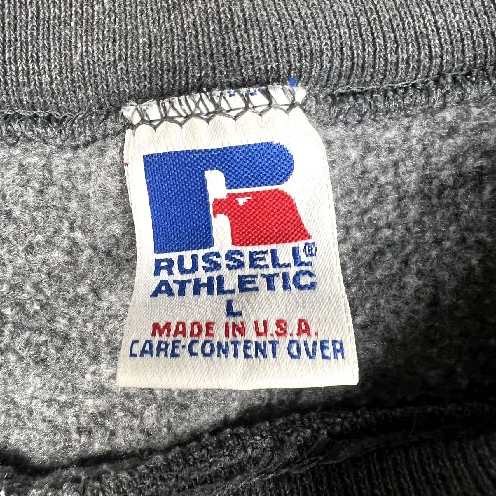 Russell Athletic VINTAGE Russell Athletic Sweatshirt Gray Blank Crewneck L Adults Unisex 90s / 60/40 Polyester Cotton Size US L / EU 52-54 / 3 - 2 Thumbnail