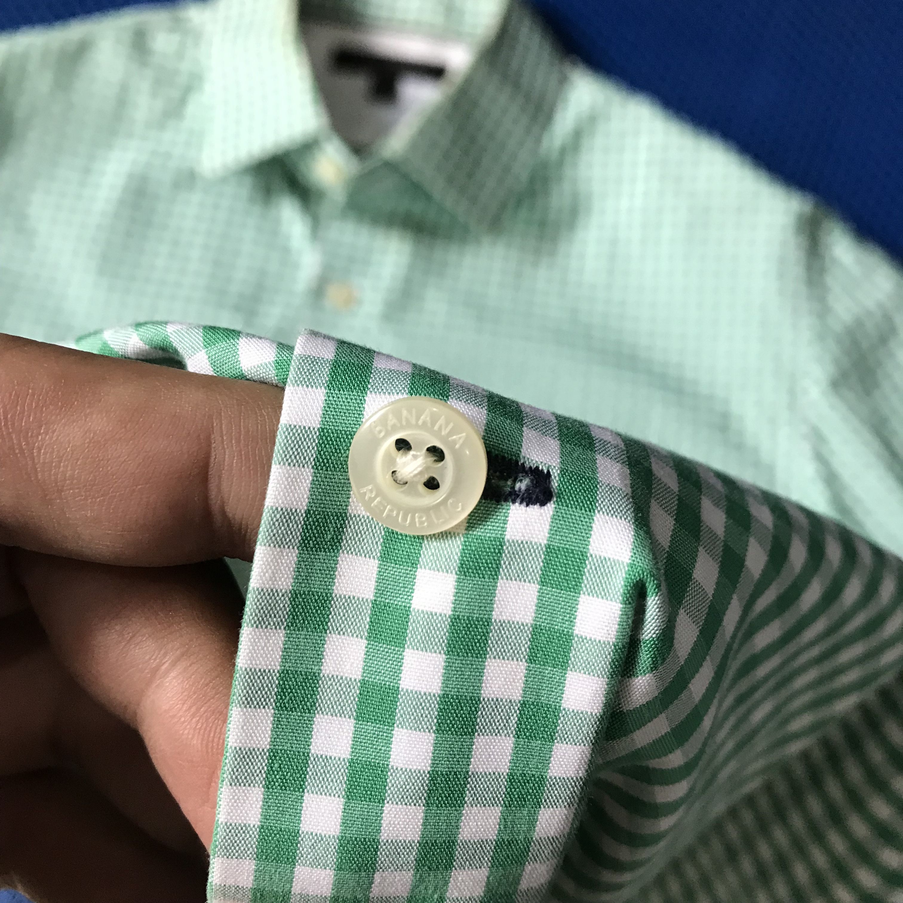 Banana Republic Banana Republic serenity Green gingham tartan size M officer Size US M / EU 48-50 / 2 - 12 Thumbnail