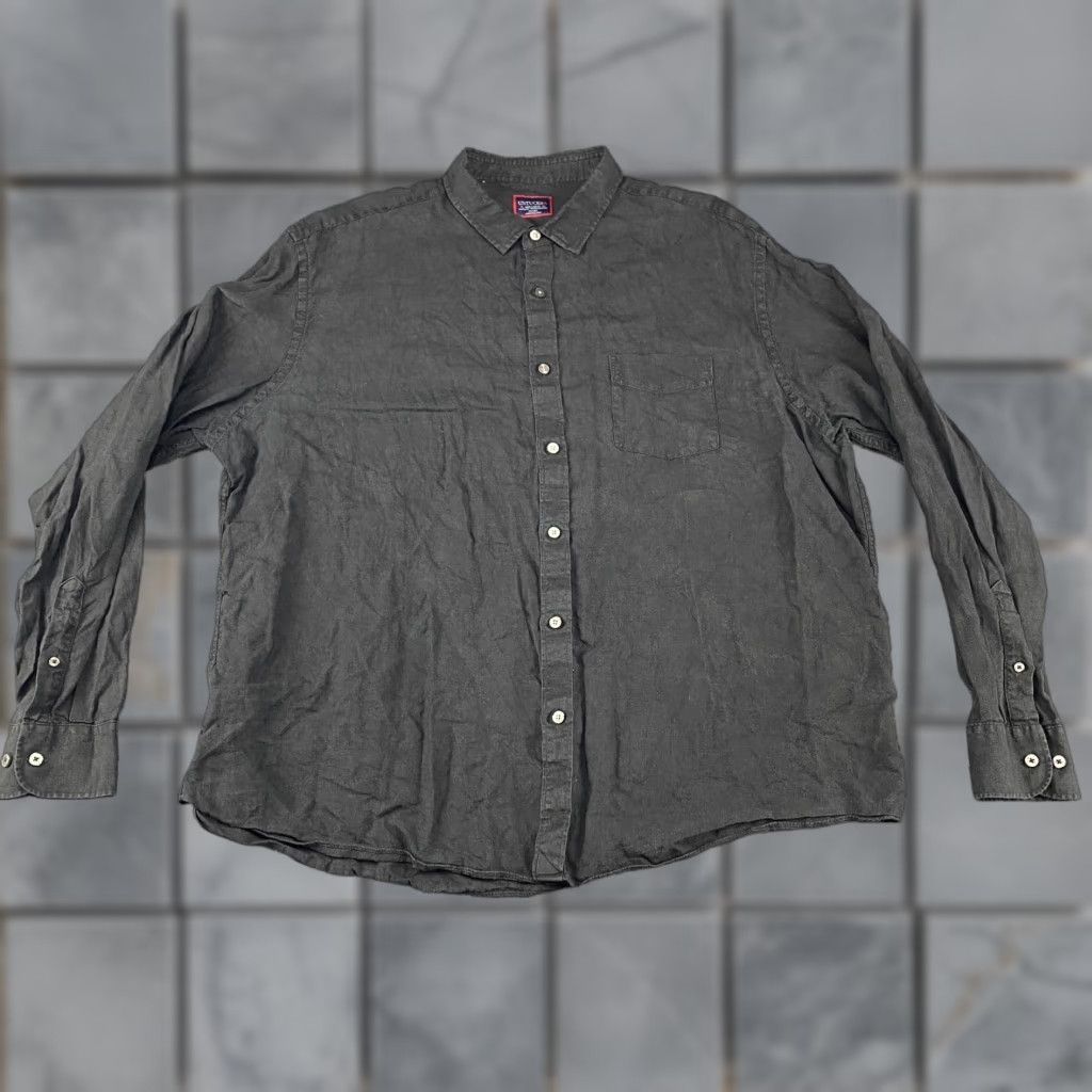 UNTUCKit UNTUCKit Shirt Mens 3XL Black Cabardes WR Relaxed 100% Linen Button Up 40547 Size US XXL / EU 58 / 5 - 1 Thumbnail