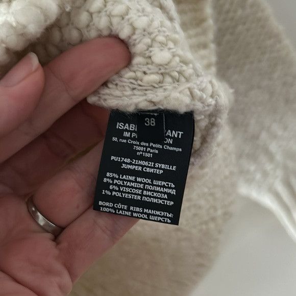 Isabel Marant Isabel Marant Off-White Wool Sybille Sweater 38 Size XS / US 0-2 / IT 36-38 - 6 Thumbnail