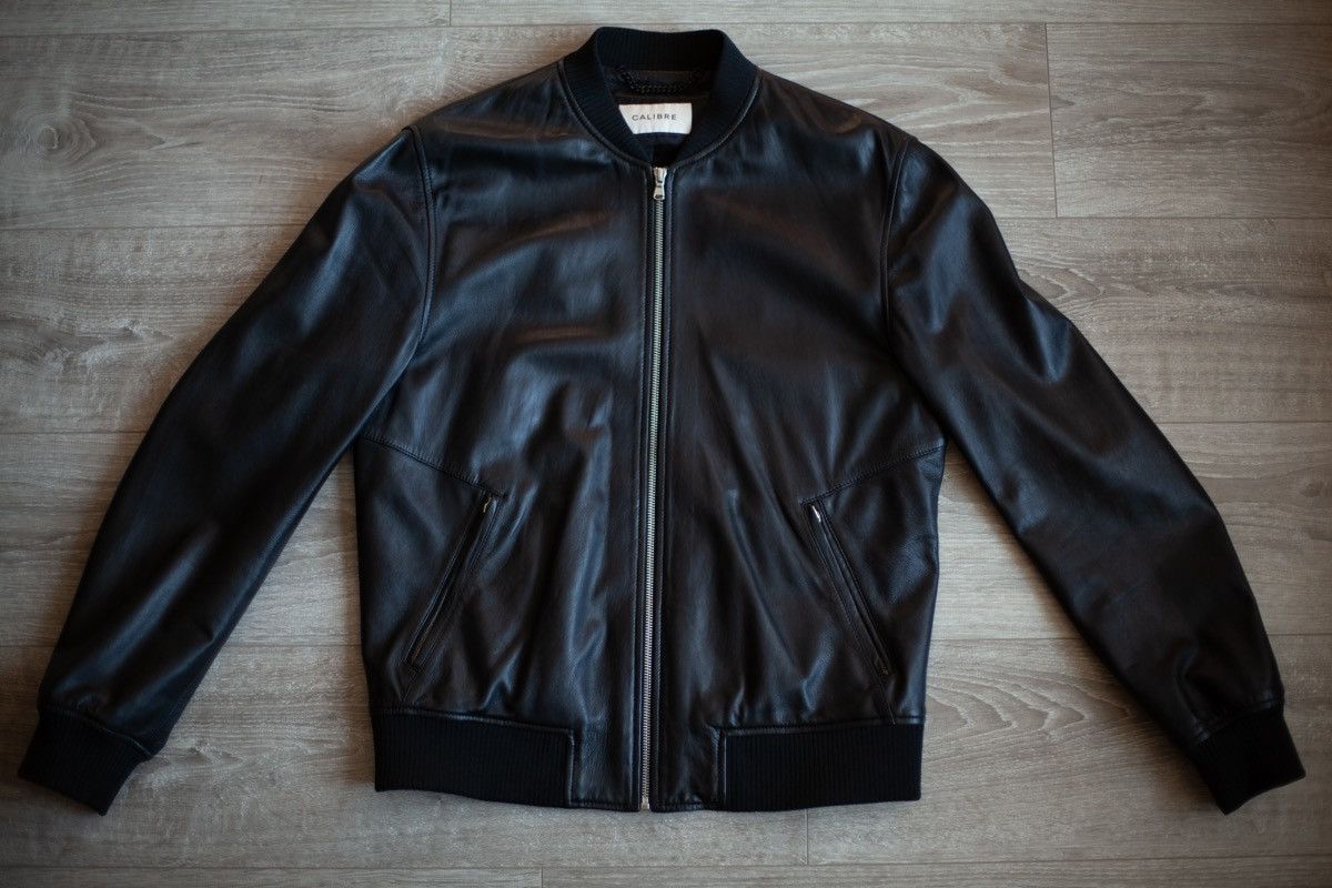 Calibre Leather Bomber Jacket Size US M / EU 48-50 / 2 - 1 Thumbnail