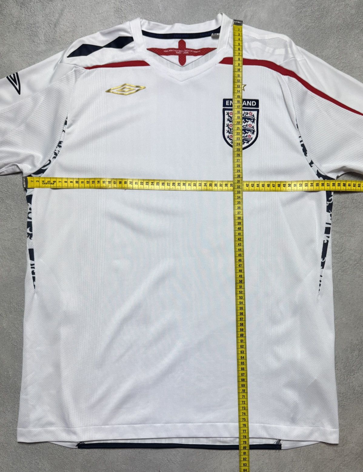 Umbro England 2007 2009 Home Football Shirt Soccer Jersey Umbro Size US XL / EU 56 / 4 - 18 Thumbnail