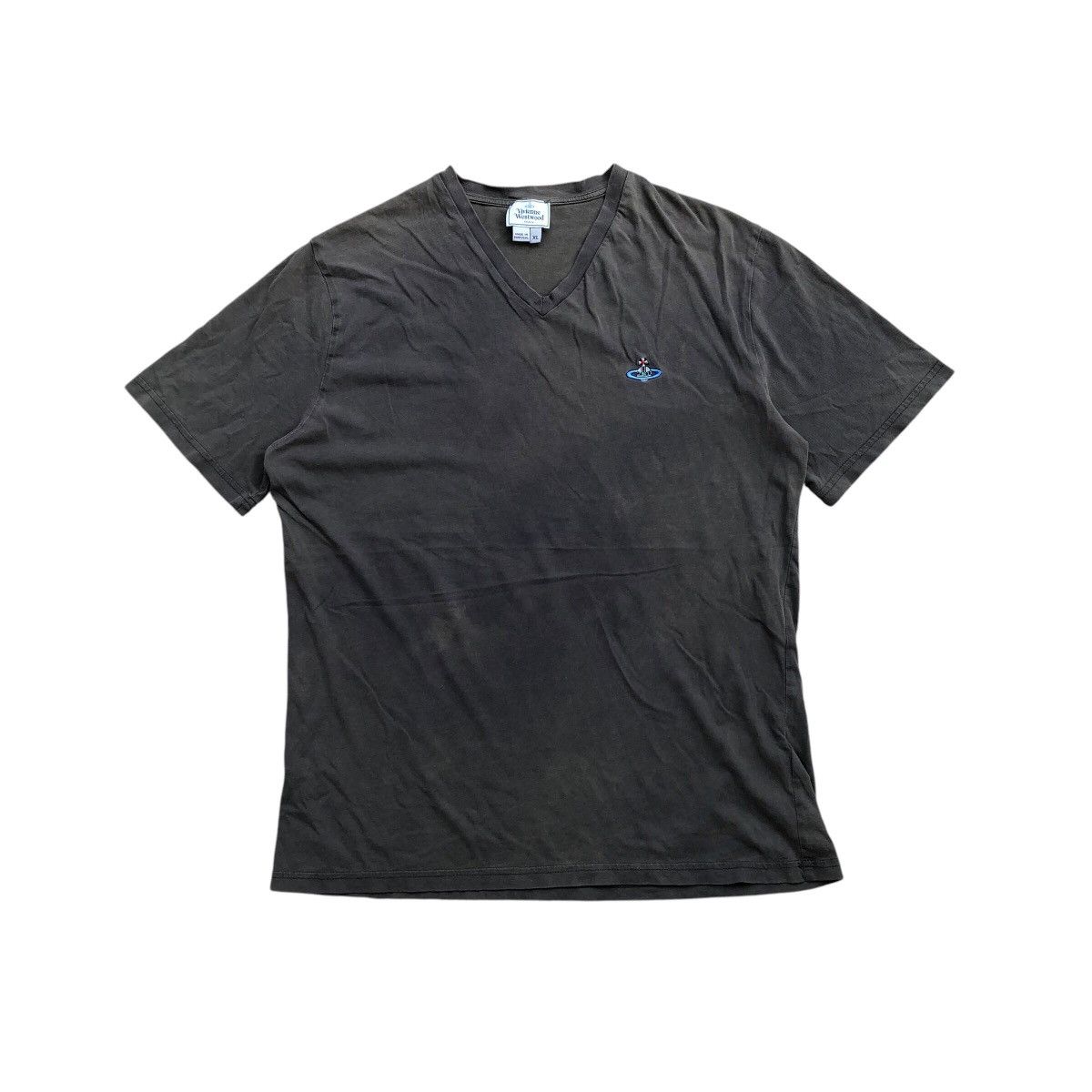 Vivienne Westwood VIVIENNE WESTWOOD Man Embroidery Logo V-neck Shirt Size US XL / EU 56 / 4 - 1 Thumbnail
