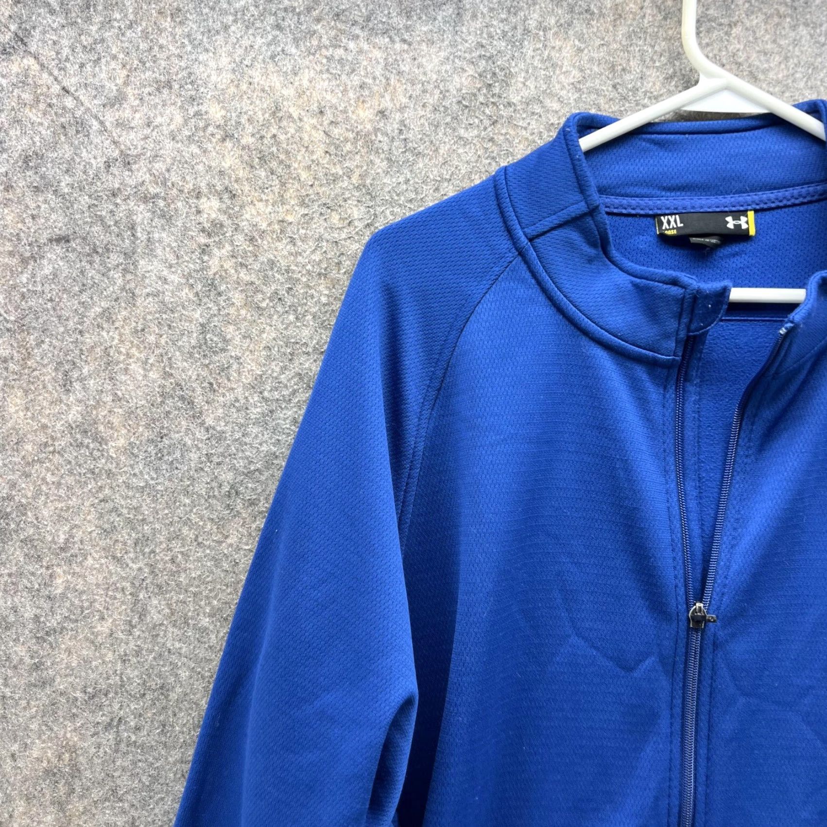 Under Armour Under Armour Sweater Men 2XL Blue Logo Polyester Knit Full Zip 1/4 Zip Mock Neck, Regular Fit, Long Sleeve, Fall Spring Winter Size US XXL / EU 58 / 5 - 3 Thumbnail