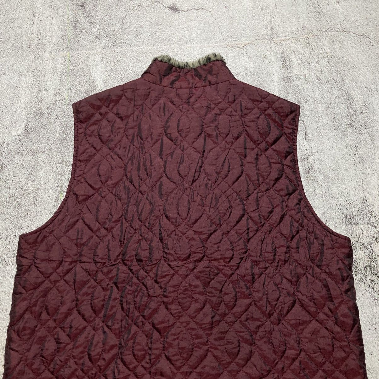 Japanese Brand 2000s Ramlossa Puffer Inner Leopard Motif Vest Red Lgb Size US L / EU 52-54 / 3 - 11 Thumbnail