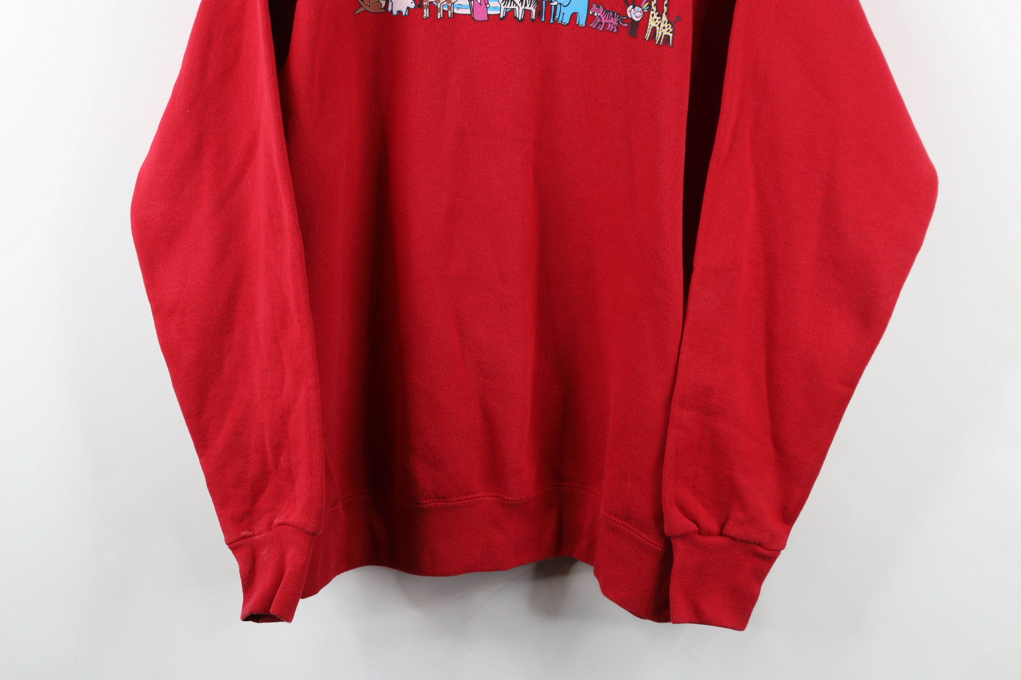 Vintage Vintage 90s Christian Ark Animals Crewneck Sweatshirt USA Size L / US 10 / IT 46 - 3 Thumbnail