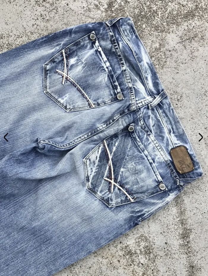 Japanese Brand FLARED⚡️⚡️BKE WASHED BLUE DENIM Size US 34 / EU 50 - 2 Thumbnail