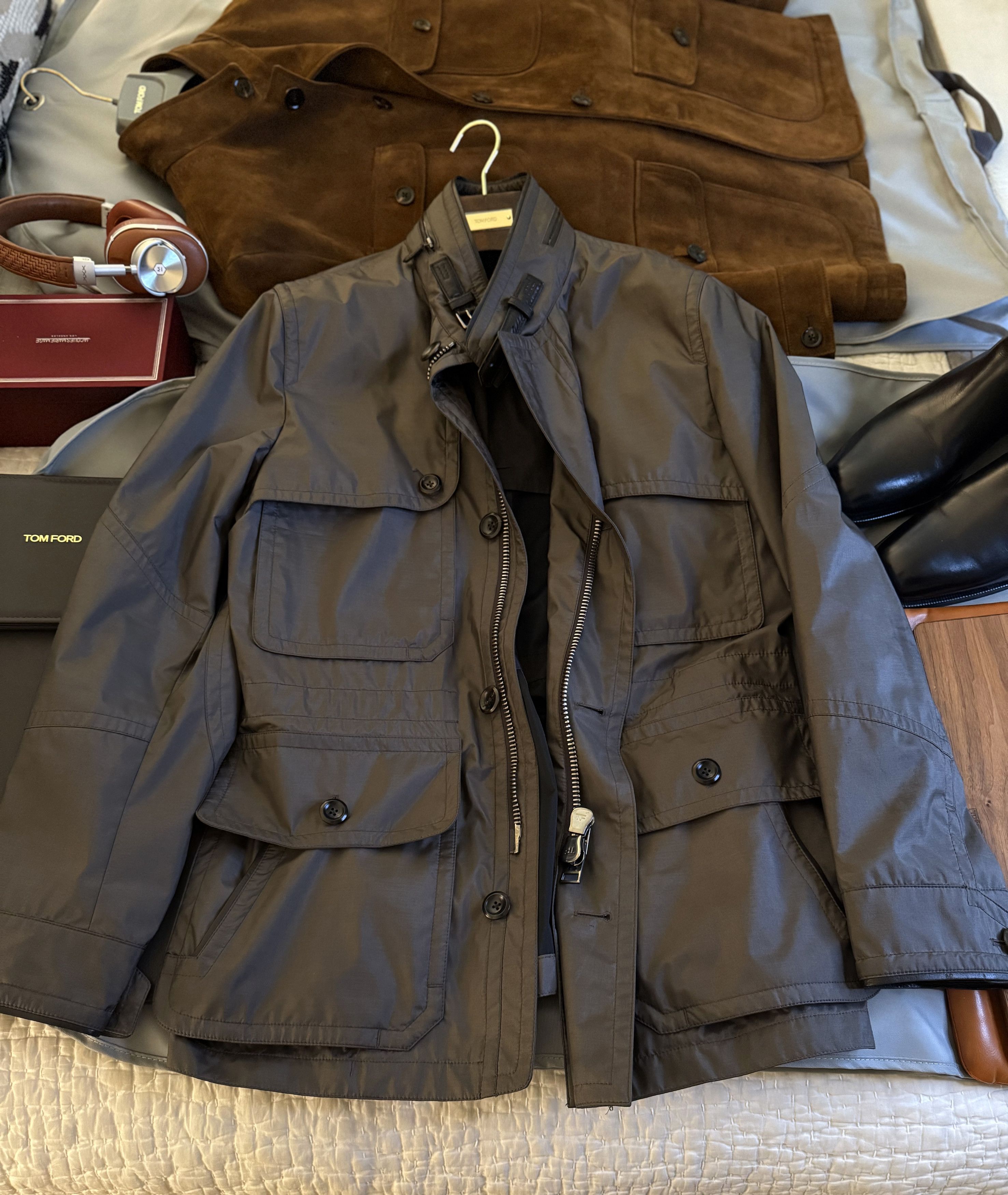 Tom Ford Coveted Extremely Rare $5,000 Field Jacket Leather Accents Size US M / EU 48-50 / 2 - 2 Thumbnail