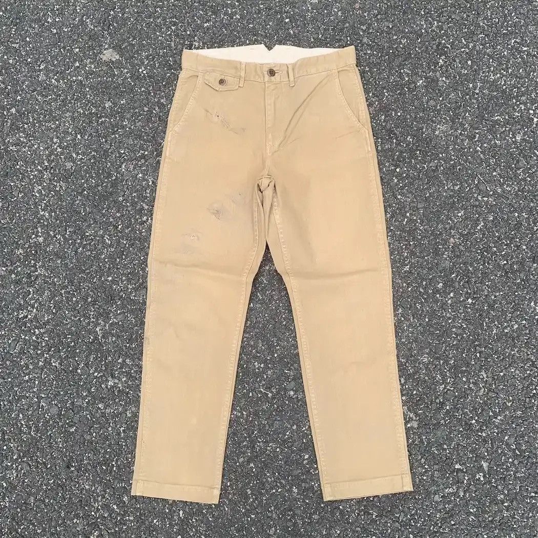 image of Kmrii x Voodoo Tactical Japanese Vintage Faded Distressed Trousers Pants Size S in Tan, Men's