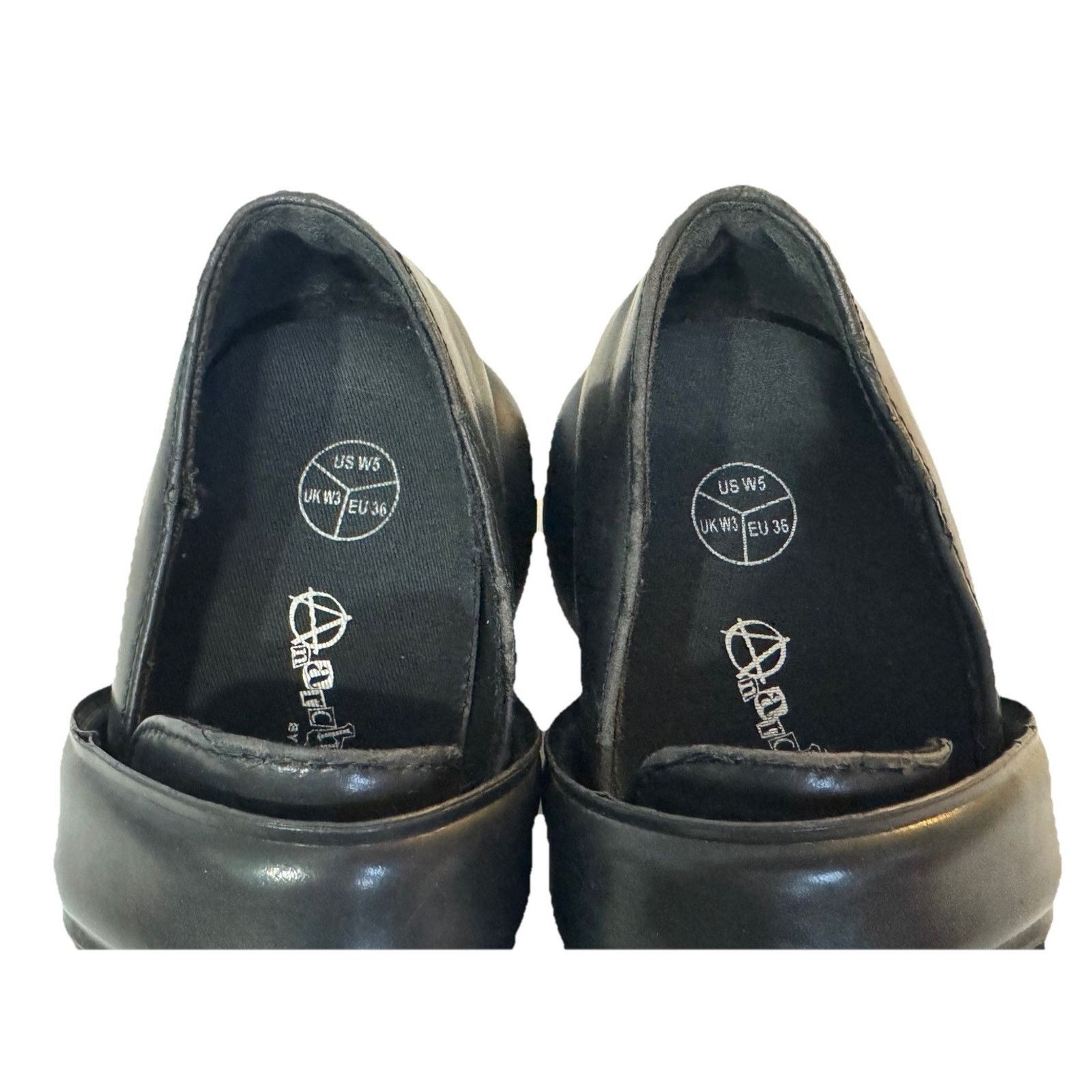 Other T.U.K. Anarchic Black Bubble Loafers Chunky Platform Heels Size US 5 / IT 35 - 5 Thumbnail