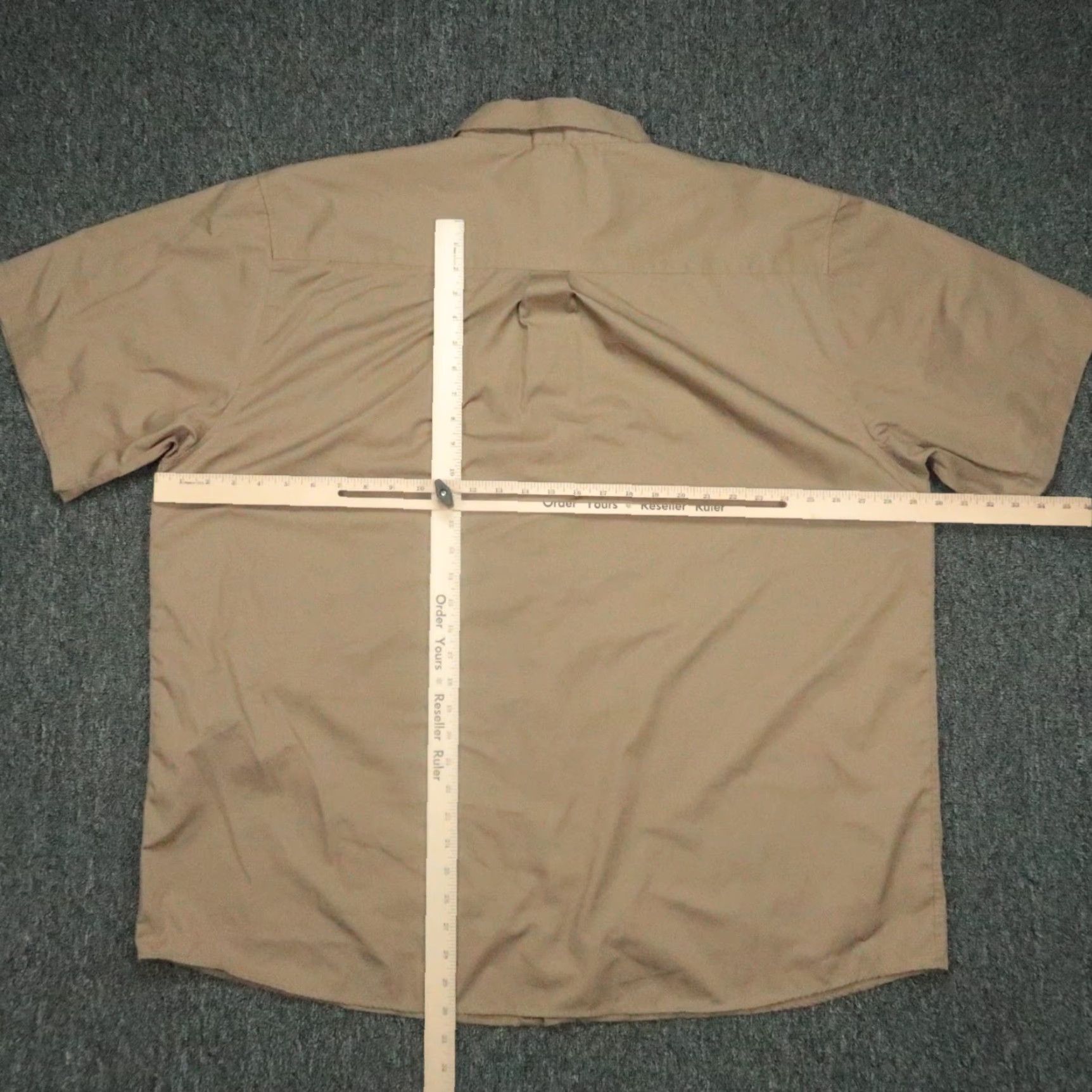 Vintage Dixxon Flannel Shirt Mens 4XL Khaki Tan Workforce Short Sleeve Button Size US XXL / EU 58 / 5 - 7 Thumbnail