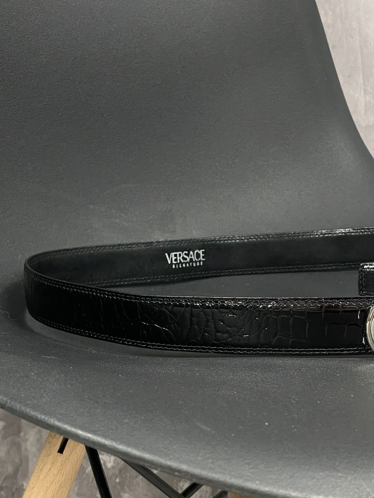 Leather Versace Leather Avant Garde Classic Belt Size ONE SIZE - 2 Thumbnail