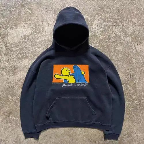 Japanese Brand Hoodie Black casual retro cartoon print hoodie Size US L / EU 52-54 / 3 - 3 Thumbnail