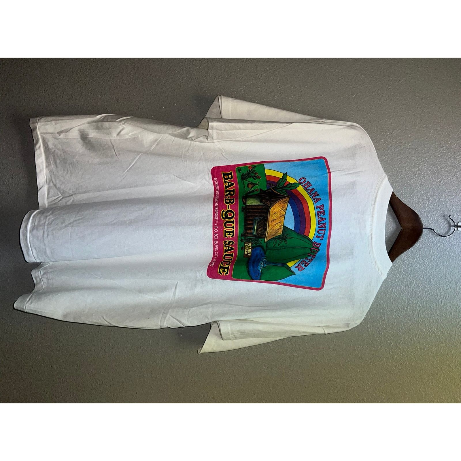 Hanes Vintage Ohana Shirt Peanut Butter BBQ Sauce Bar-B-Que Tee XL Size US XL / EU 56 / 4 - 6 Thumbnail