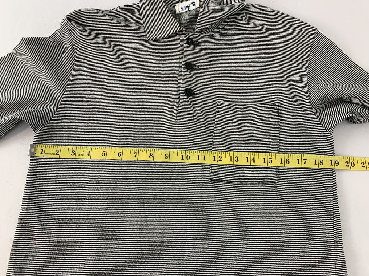 agnes b. 90s Agnes B Homme Striped Polo Single Pocket Size US M / EU 48-50 / 2 - 8 Thumbnail